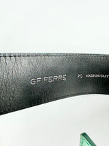 GF Ferre Jade Green Patent Leather Belt - S/M