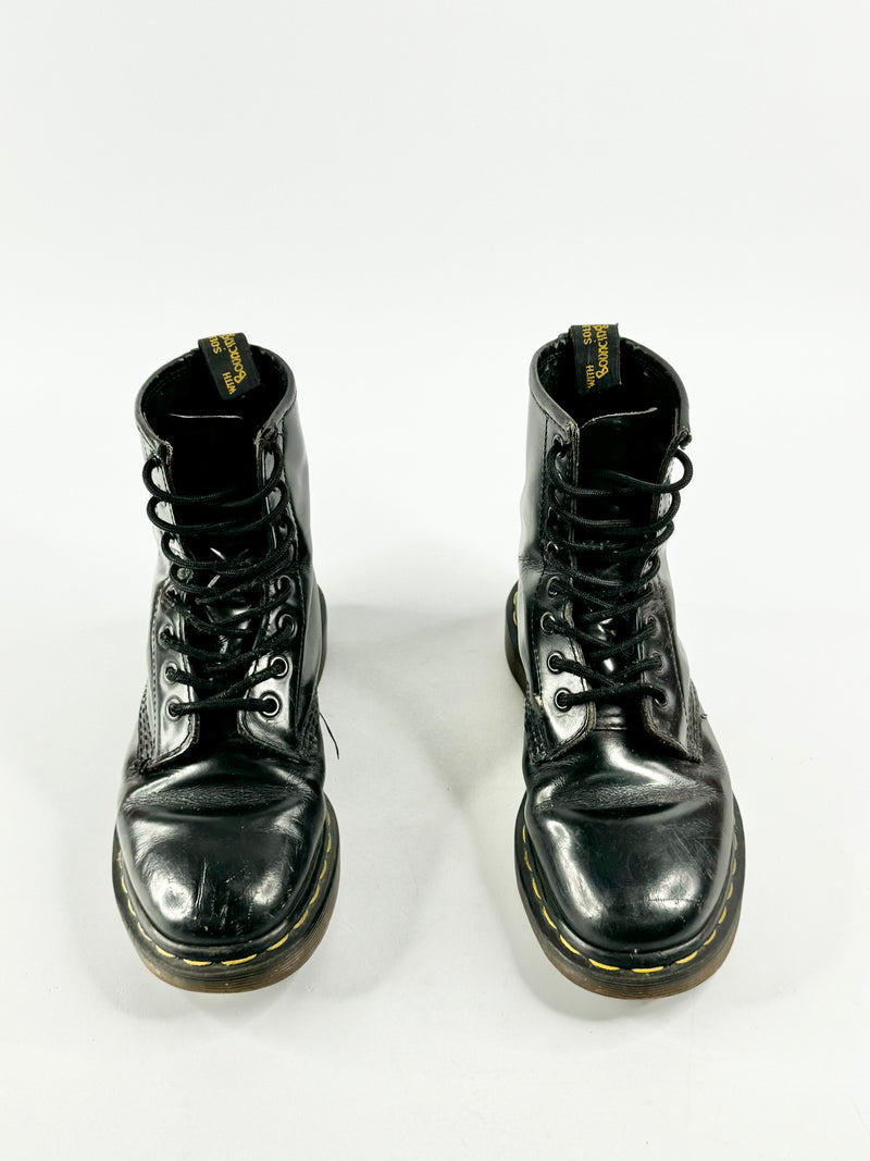 Vintage Dr. Marten 1460 Black English Made Boots - 4