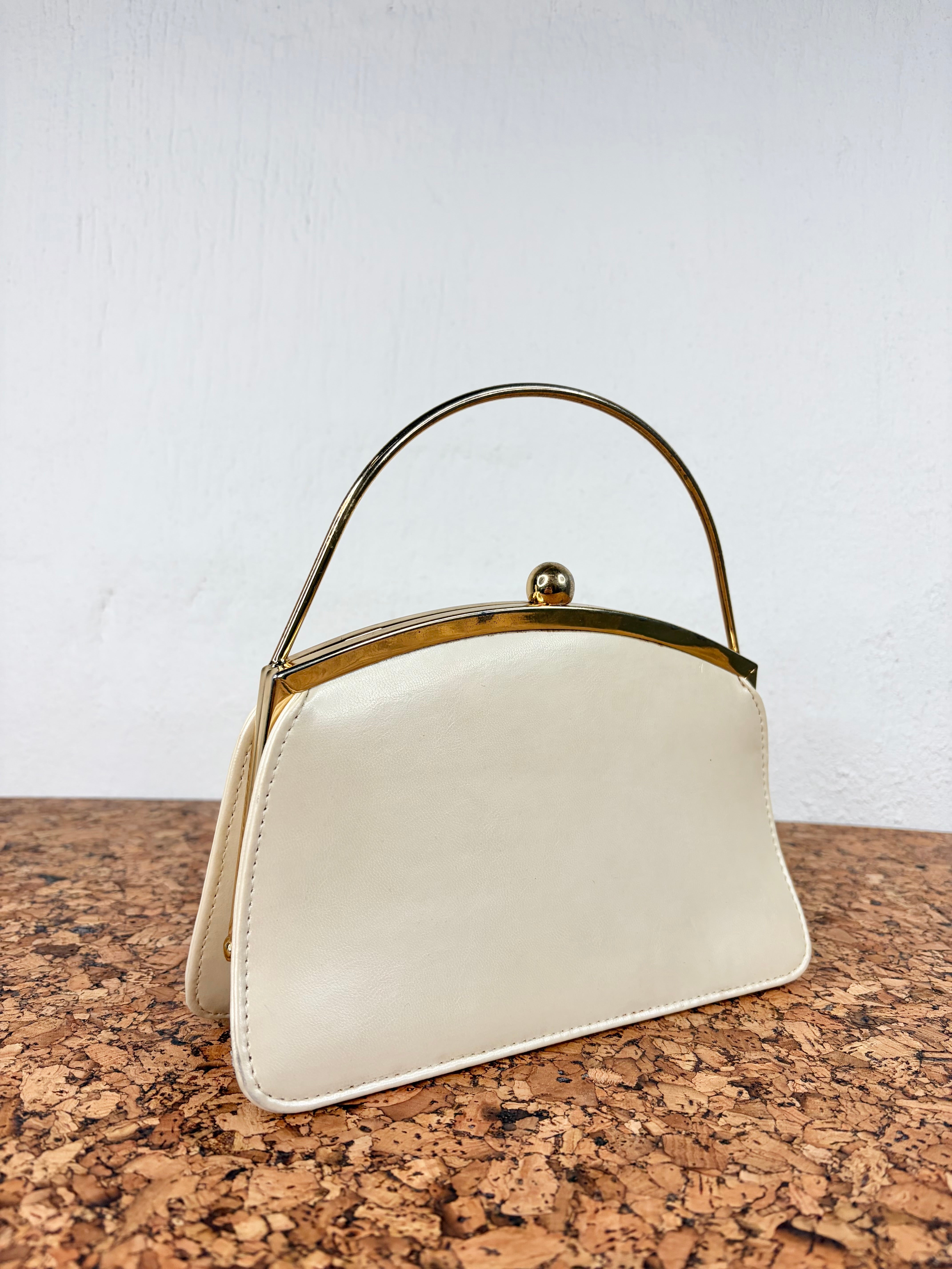 Olga Berg Vintage Cream Handbag