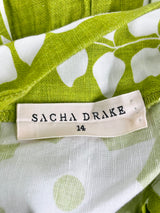 Sacha Drake Chartreuse 'Kahala' Linen-Blend Maxi Dress - AU14