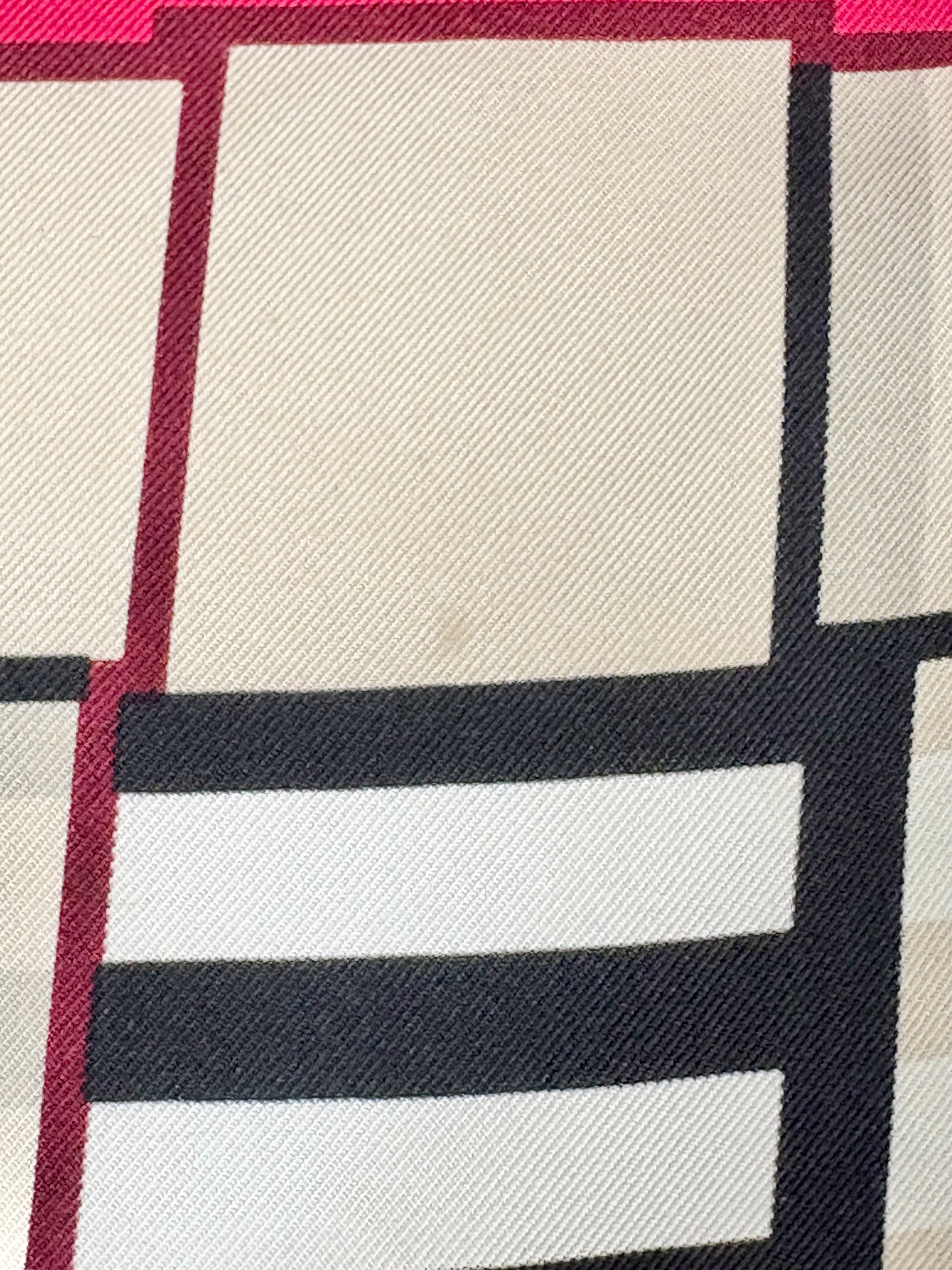 Burberry Silk Fuchsia & Check Neckerchief