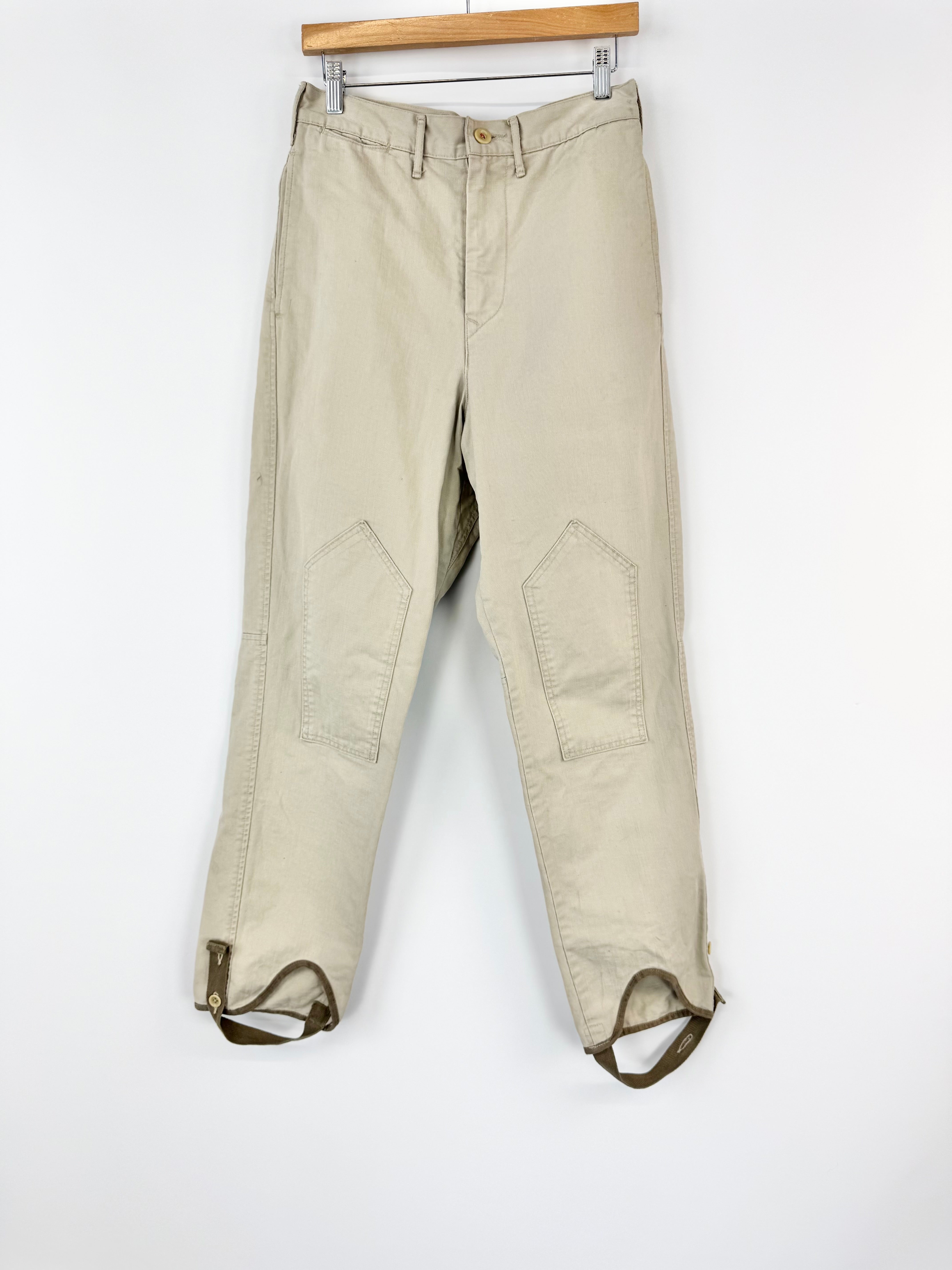 Vintage Kapital Khaki Cotton Stirrup Slacks - AU10