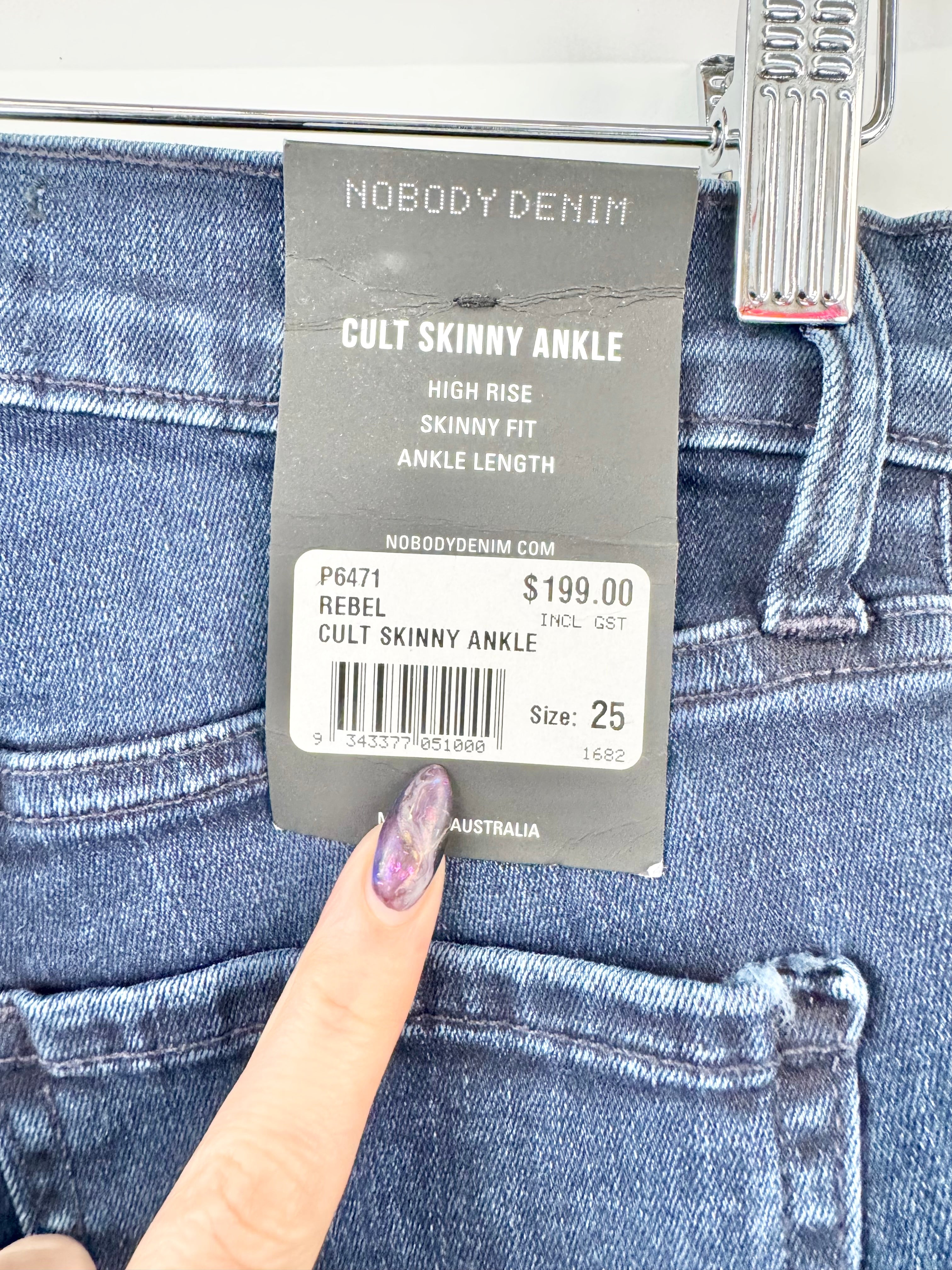 NOBODY DENIM SKINNY FIT JEANS NWT - AU6 (25)