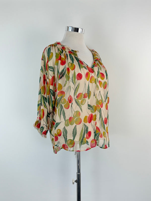 Diane von Furstenberg Sheer Silk 'Sigale' Top with Slip - AU12