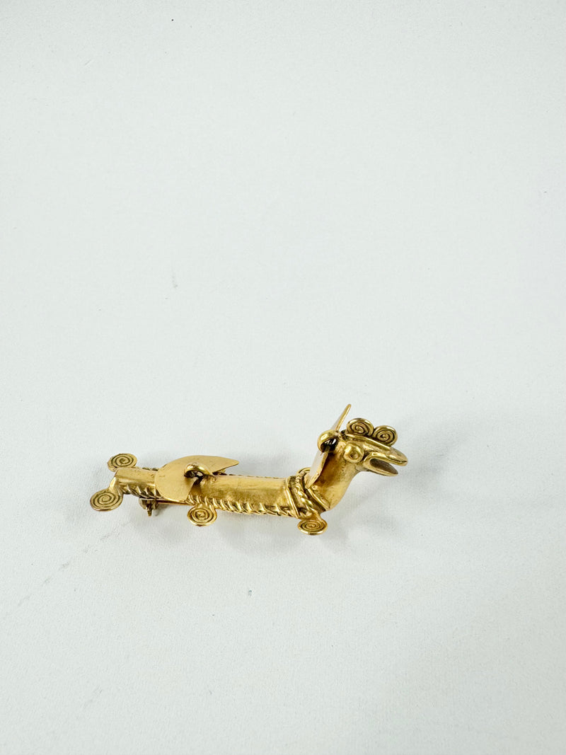 24ct Gold Plated Animal Brooch