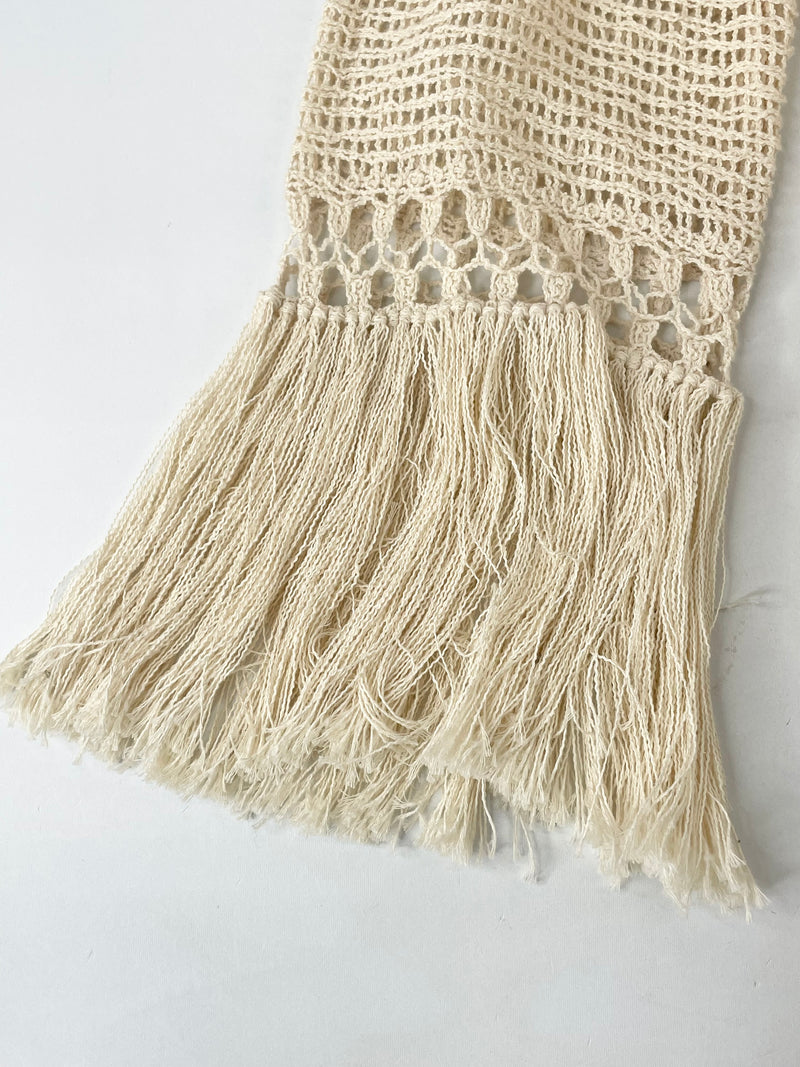 Zimmermann Fringed Crochet Hooded Mini Dress - S/M