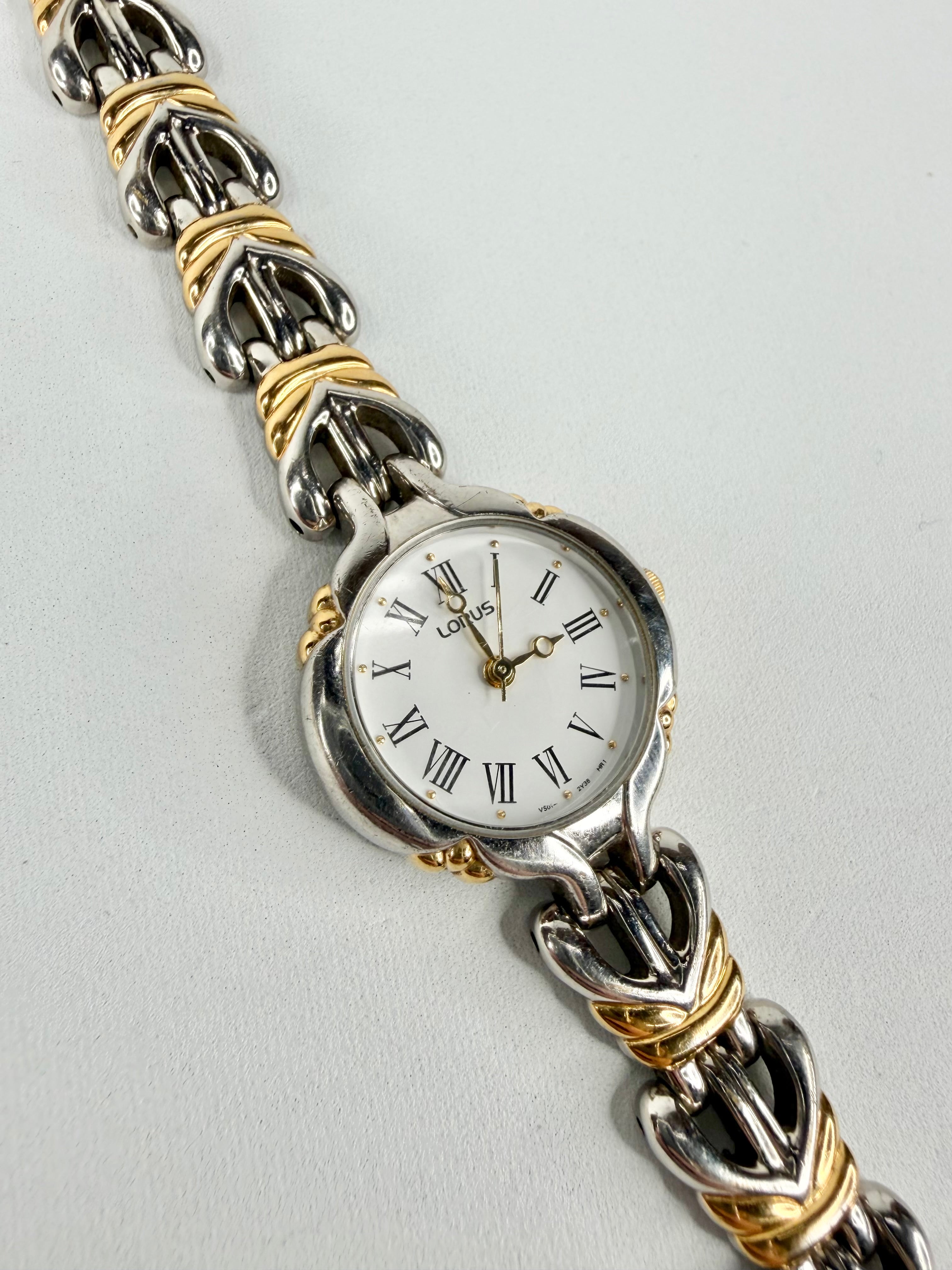 Lorus Gold & Silver Art Nouveau Bracelet Link Watch