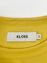 Kloke Mustard Yellow Contrast-Shoulder T-Shirt - AU8