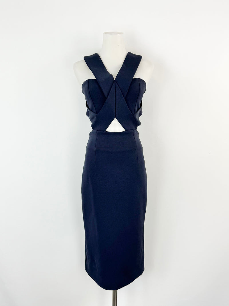 Nicholas Deep Blue Midi Dress - AU8