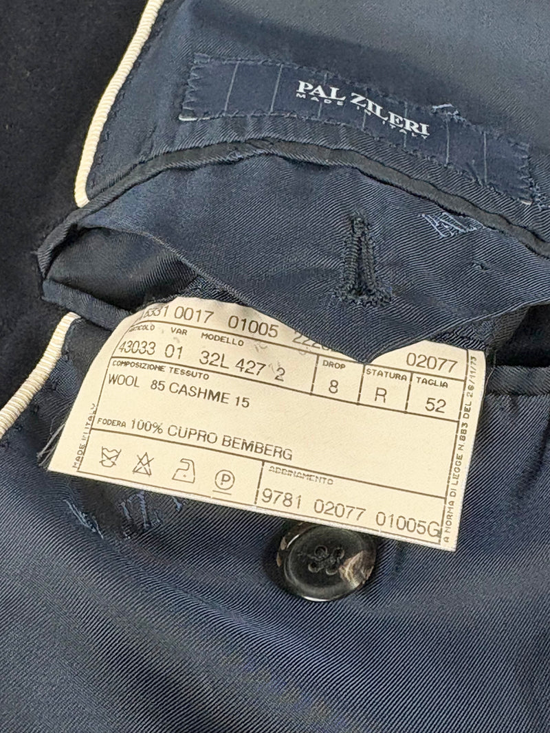 Pal Zileri Dark Navy Blue Wool Blazer - 52R