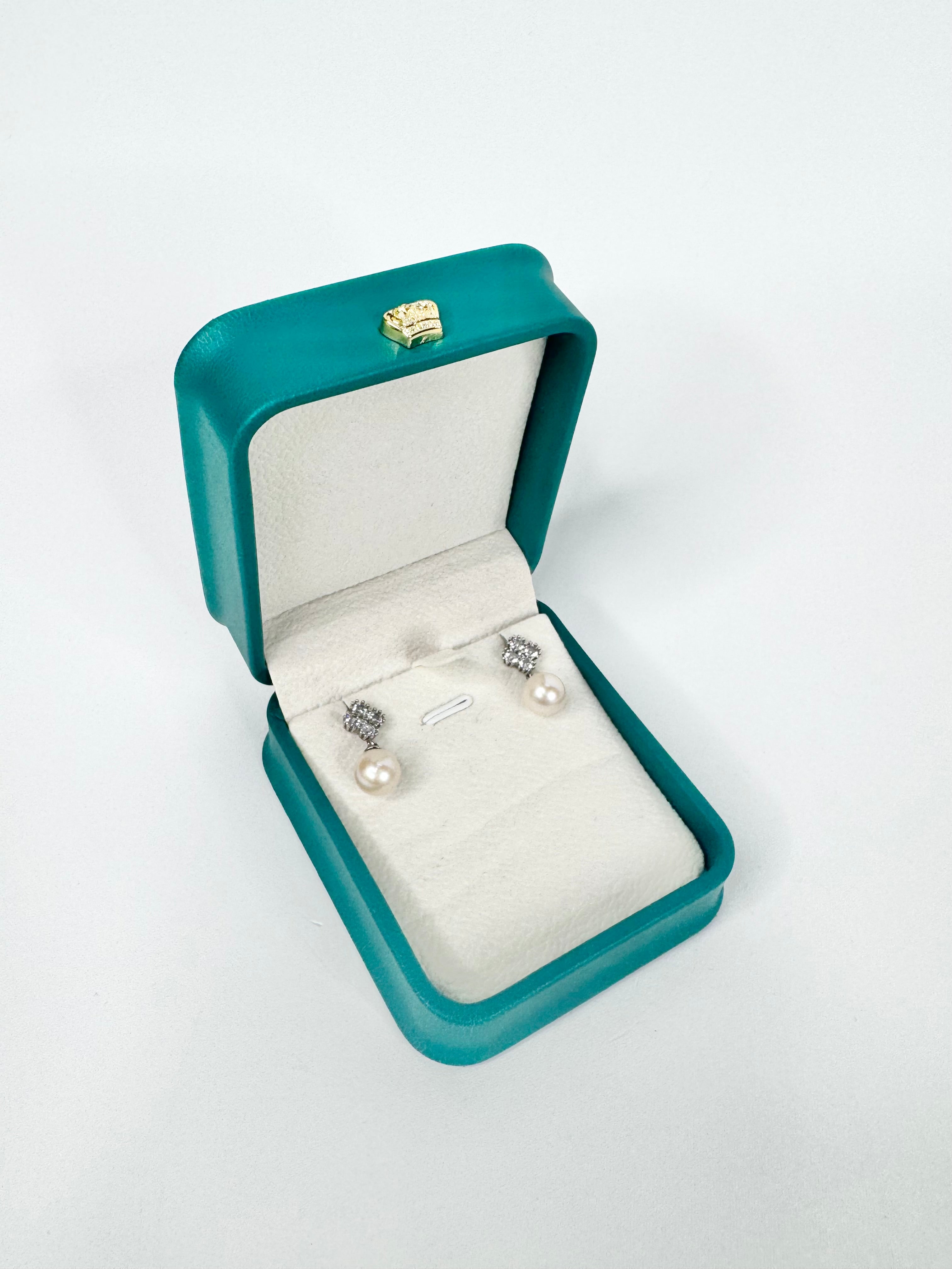 Silver, Crystal & Freshwater Pearl Earrings