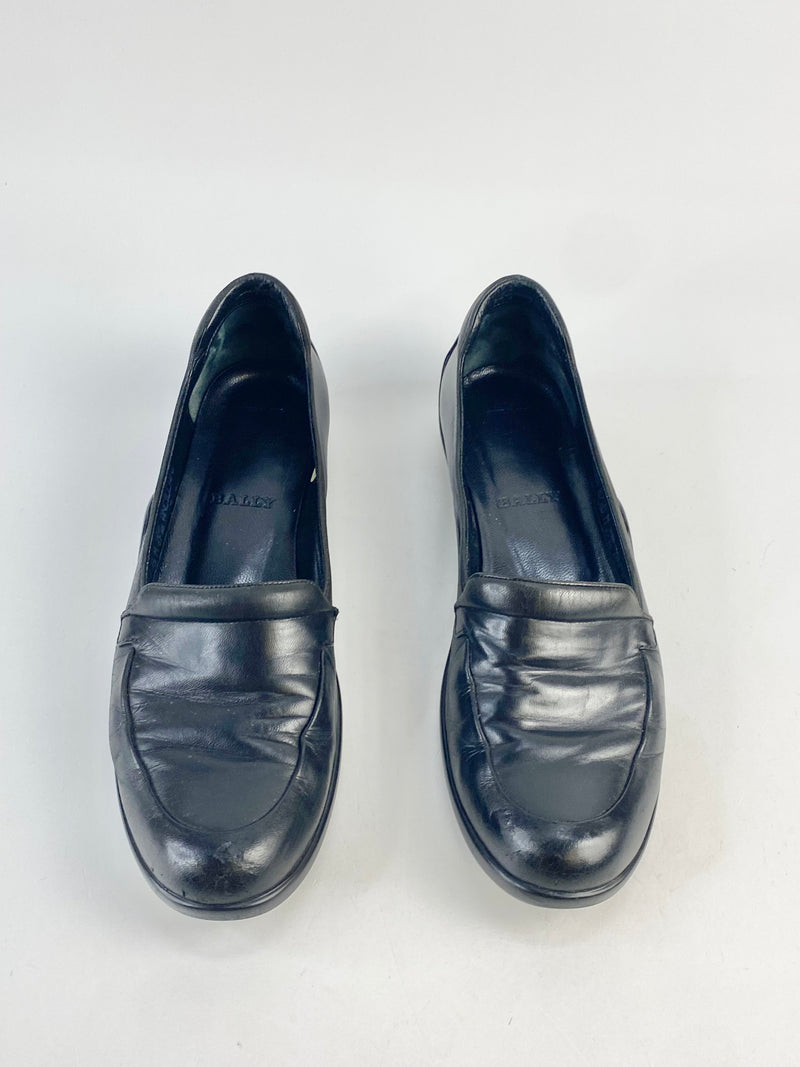 Bally Black Leather Loafers - EU36.5