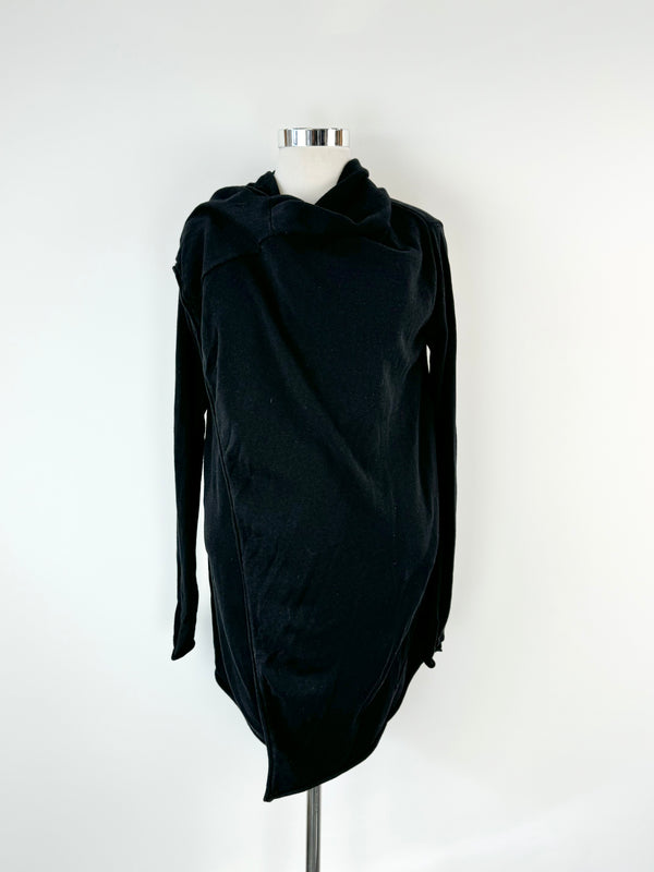 Alistair Trung Black Asymmetrical Cardigan - AU8/10