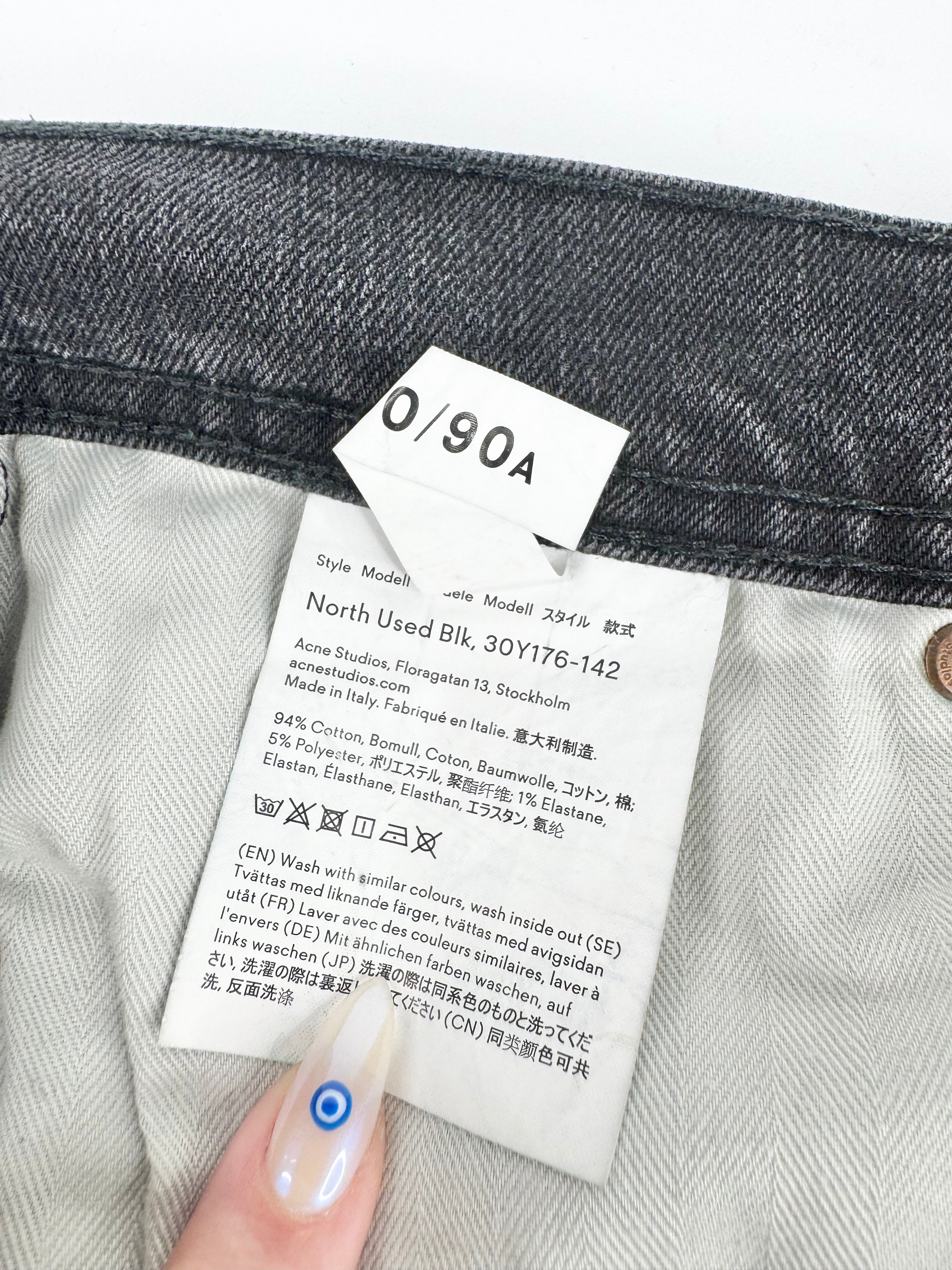 Acne Studios Blå Konst Faded Black 'North Used' Jeans - 33/34