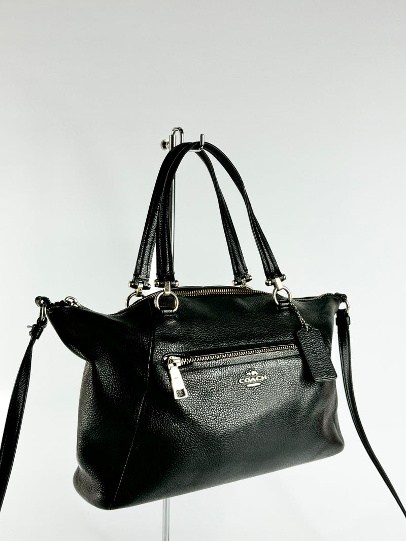 Coach Black Grained Leather Bag