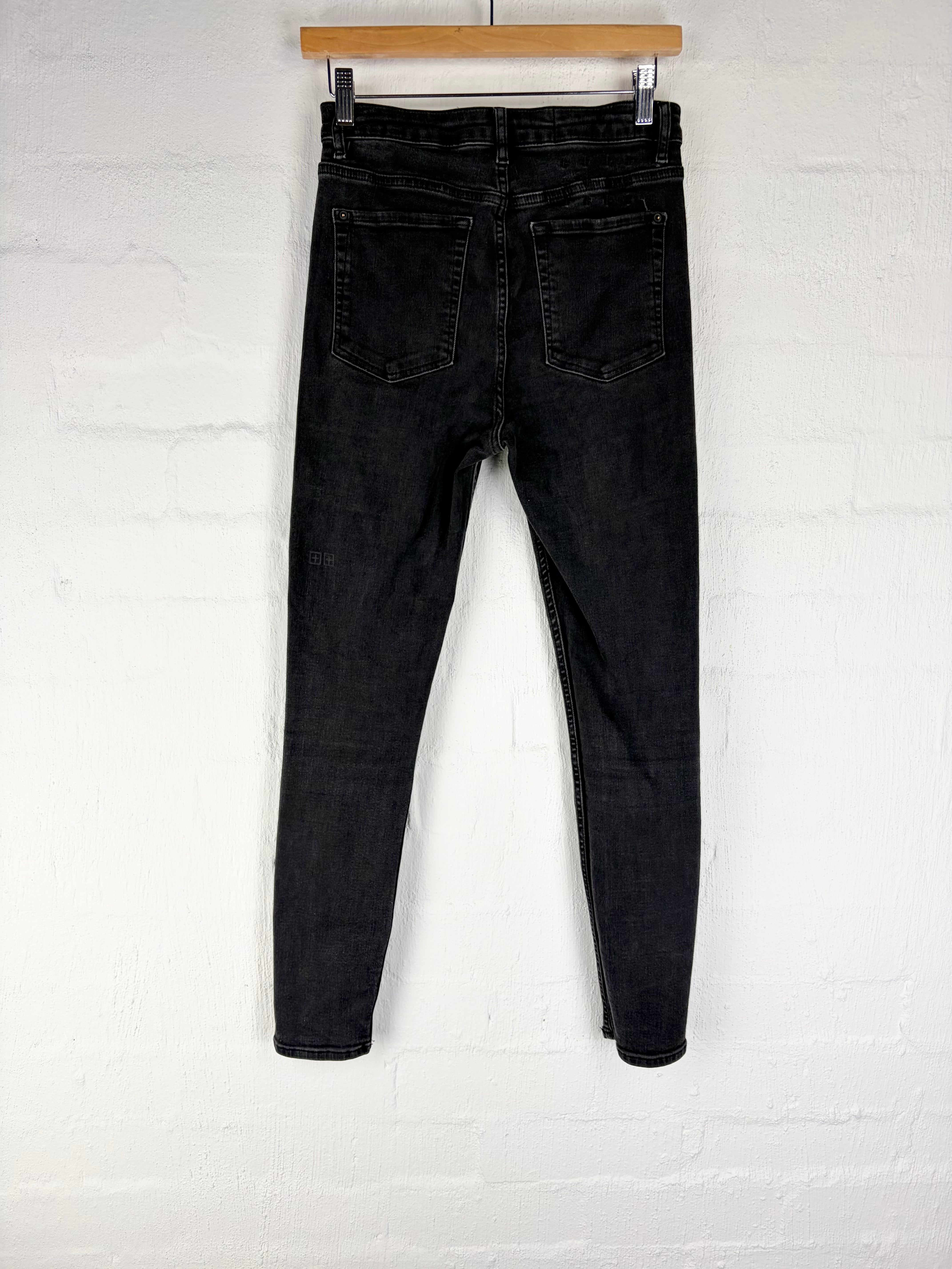Ksubi Grey Denim Skinny Leg Jeans - AU6/8