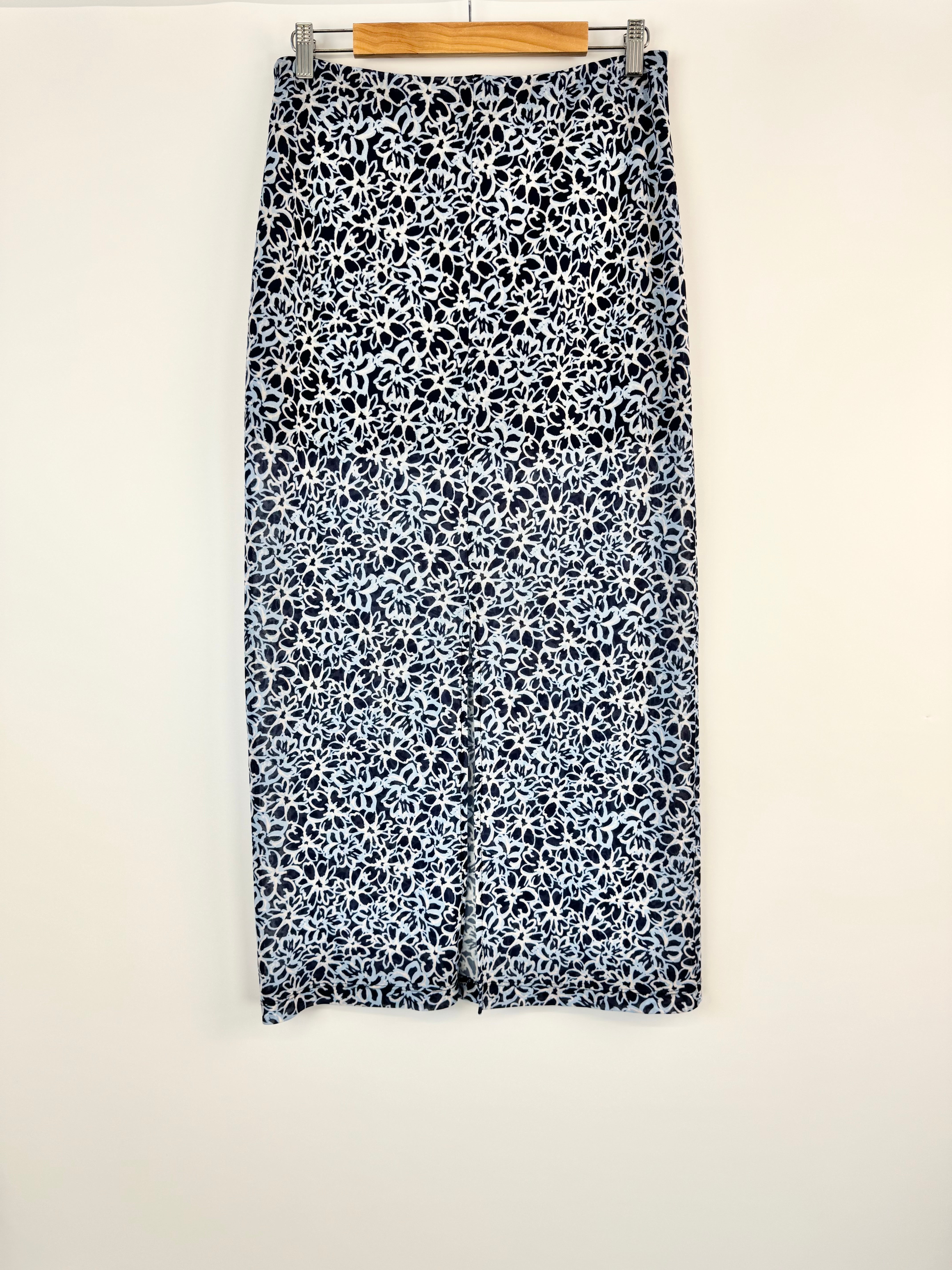 Viktoria & Woods Sky Blue Mesh Midi Skirt - AU12/14