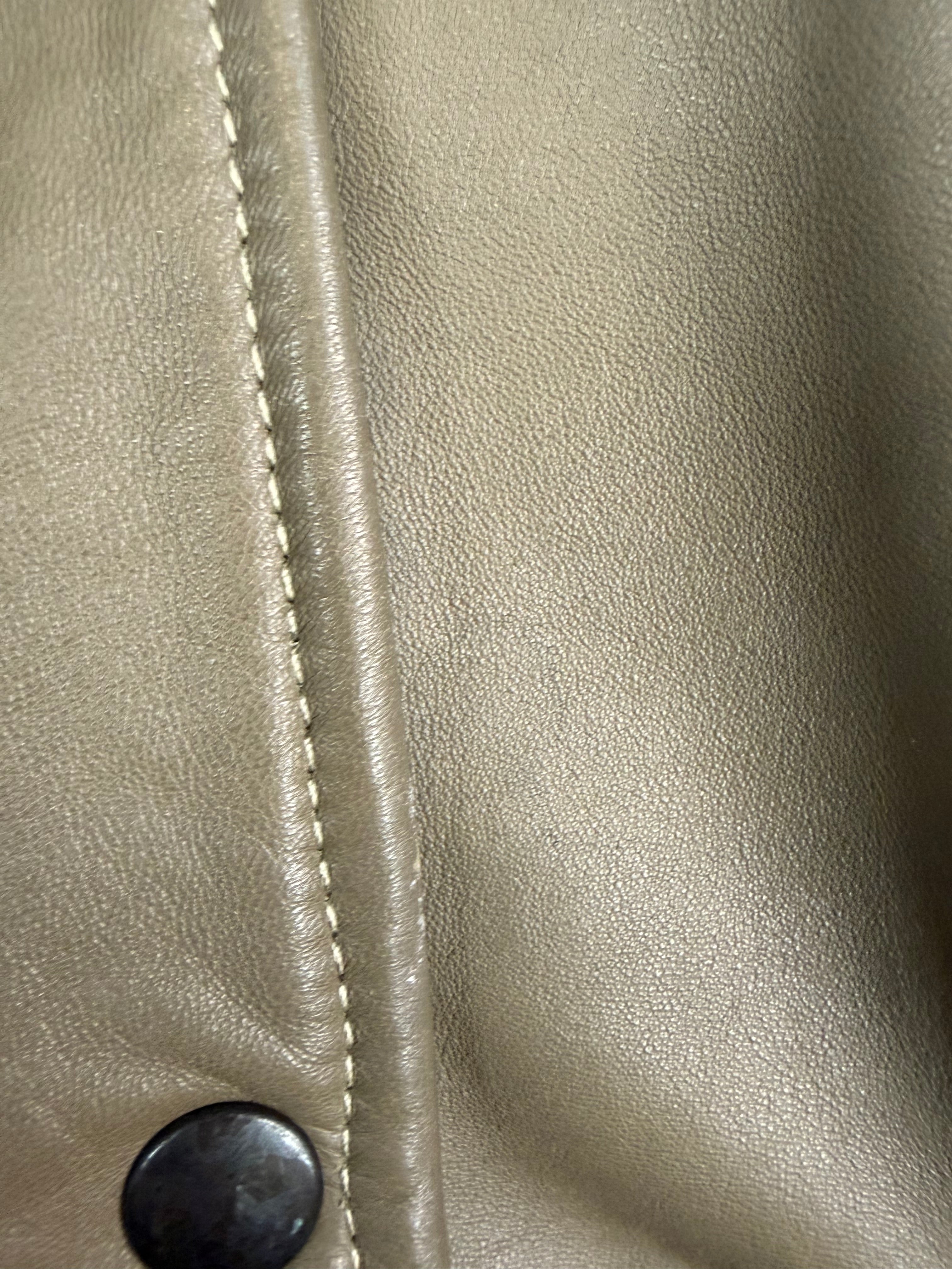 Vintage Franz Taupe Leather Jacket - AU12