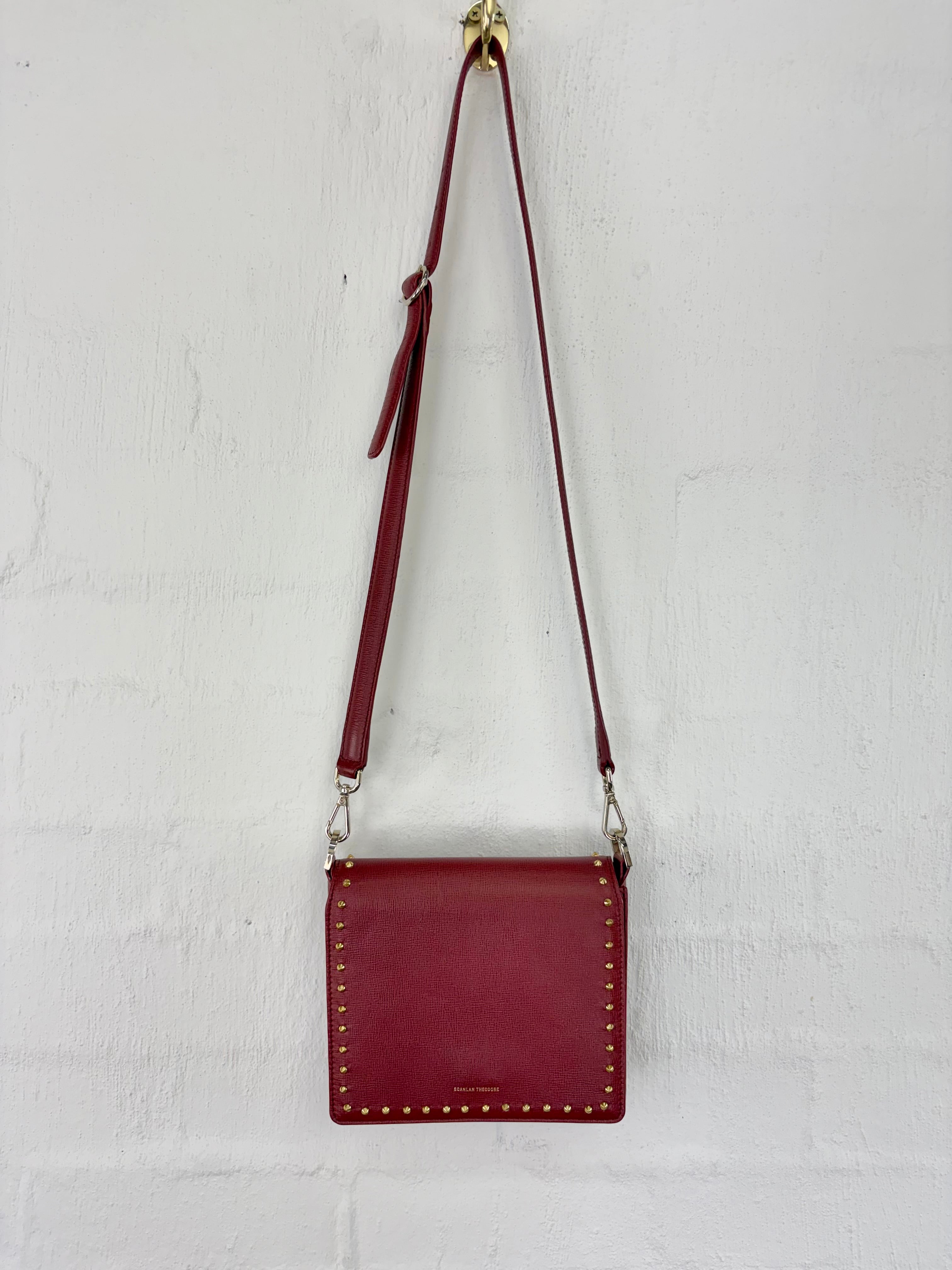 Scanlan Theodore Deep Red Studded Handbag