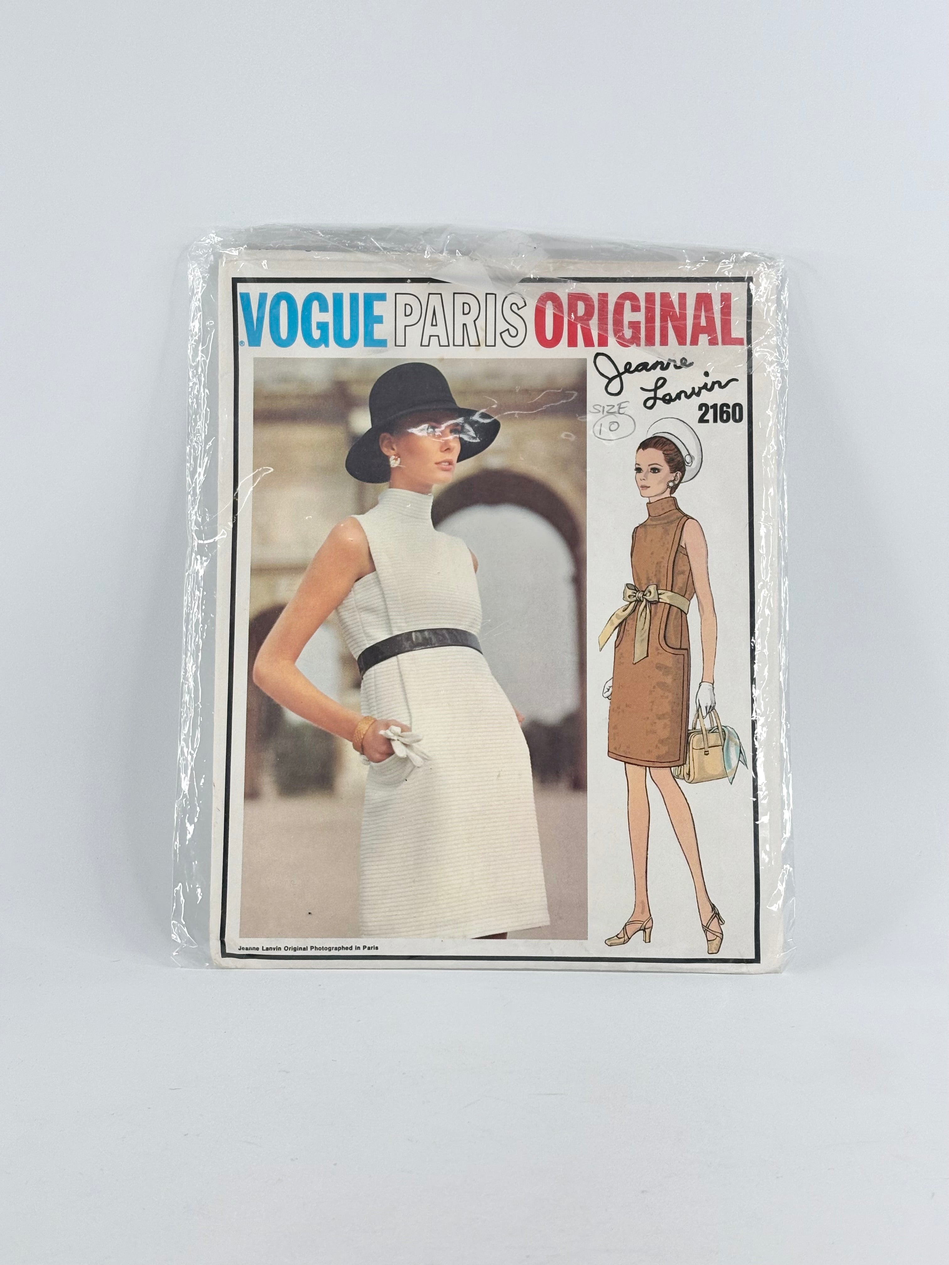Vogue Paris Original Jeannie Lanvin Dress: No. 2160 - Size 10