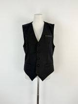 Sandro Black Wool-Blend Vest - 46