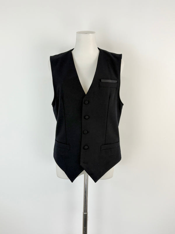 Sandro Black Wool-Blend Vest - 46