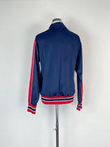 Puma Navy Blue & Red Contrast Fleece Jacket - S