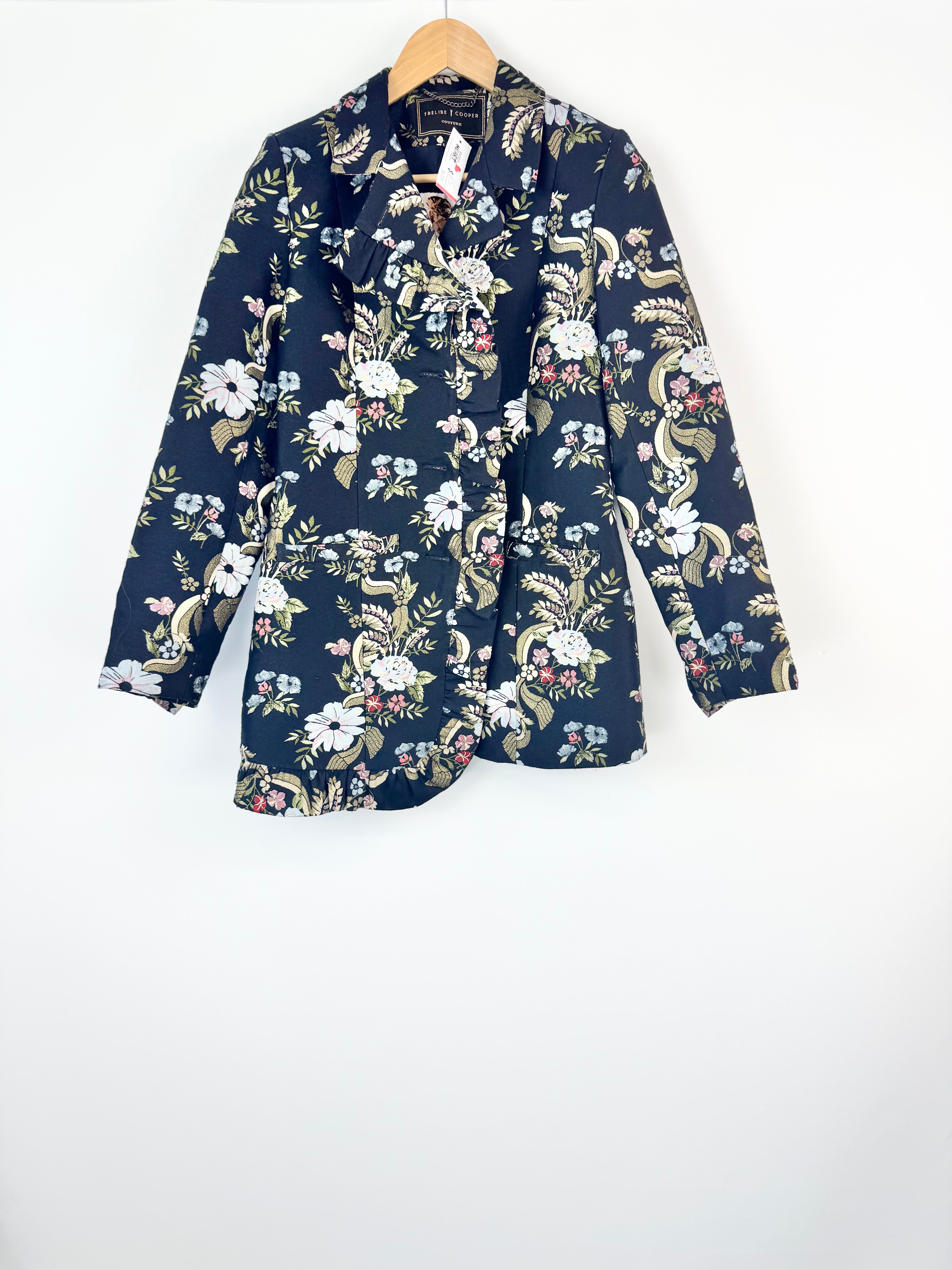 Trelise Cooper Couture Botanical Knights Black Blazer - AU8