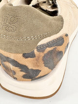Paul Green Tan Suede & Animal-Print Sneakers - EU42