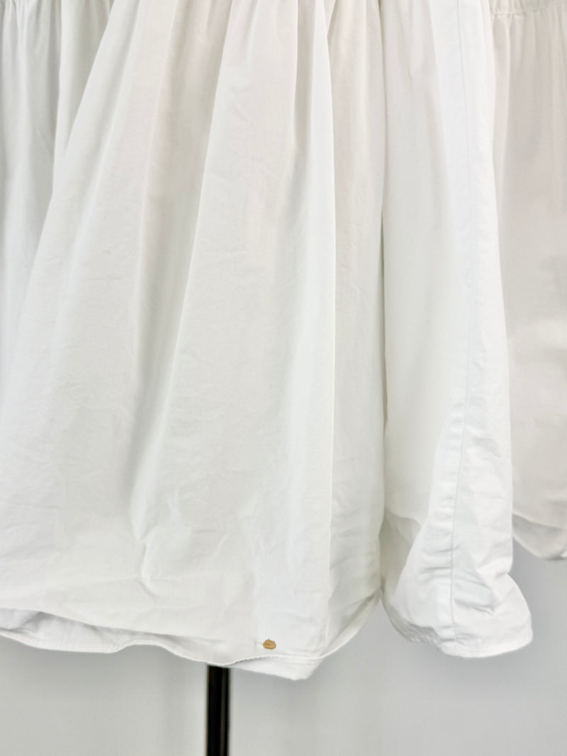 Alexander McQueen White Cotton Tiered Blouse - AU10/12