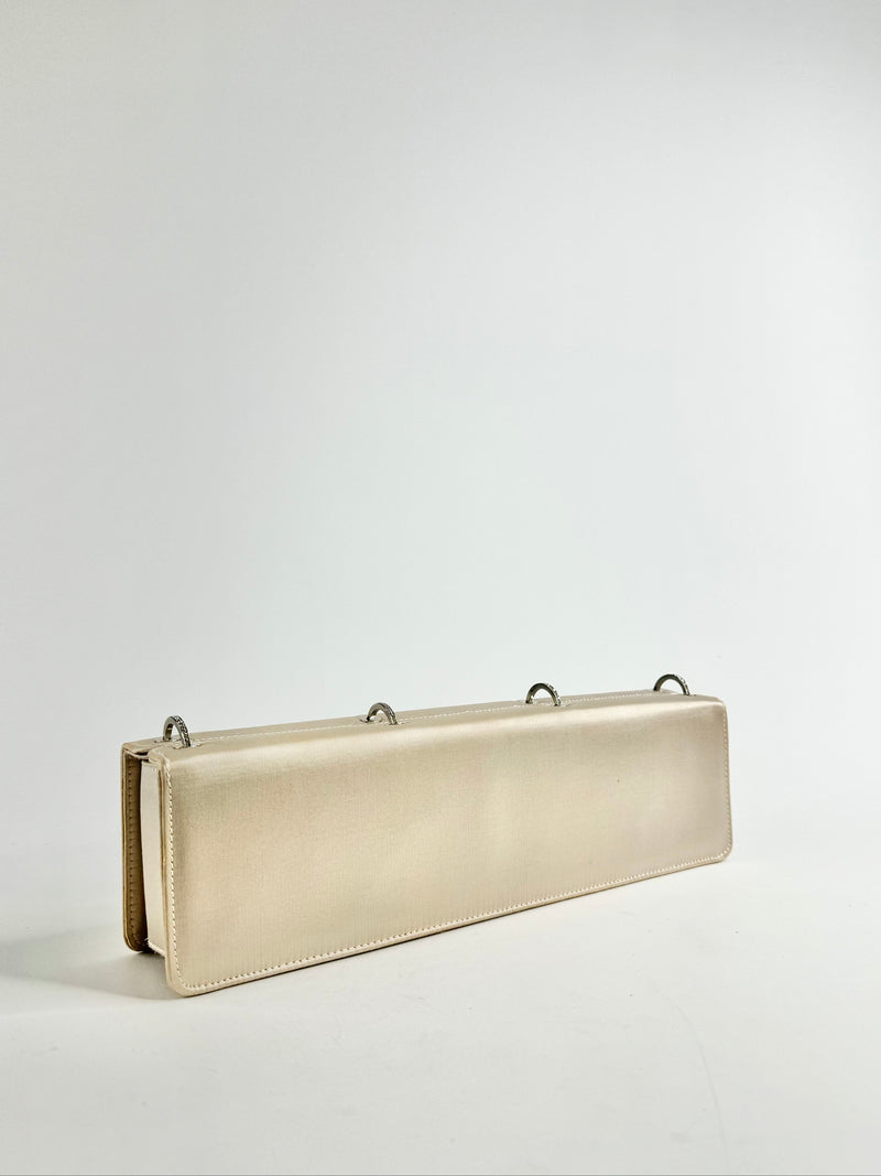 Michael Tepersen Ivory Satin Clutch