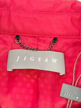 Jigsaw Red Double-Breasted Trench Coat - AU8