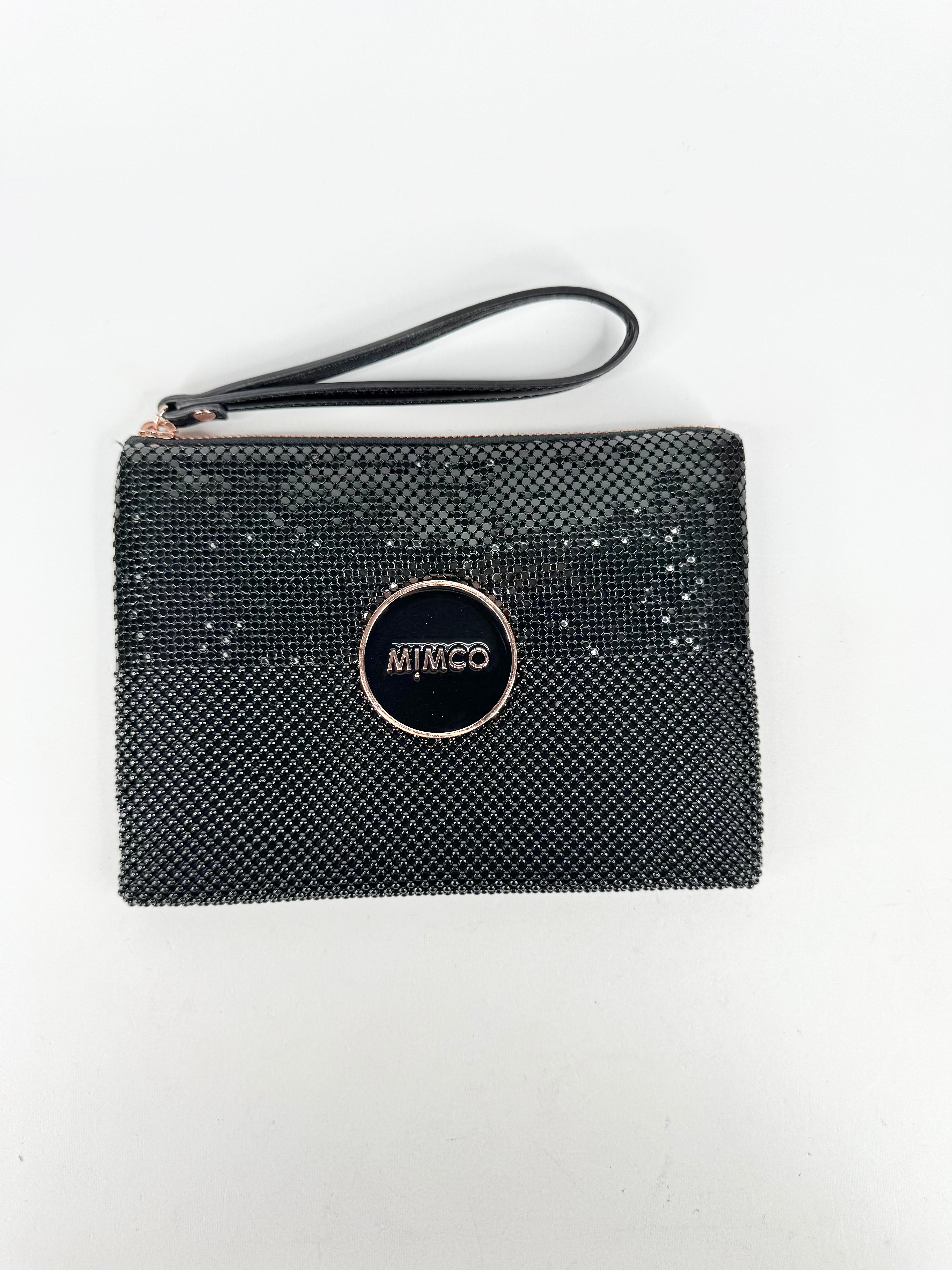 Mimco Black Mesh Wristlet