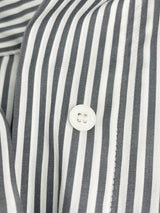 Maison Kitsune Grey & White Striped Shirt Dress - AU8