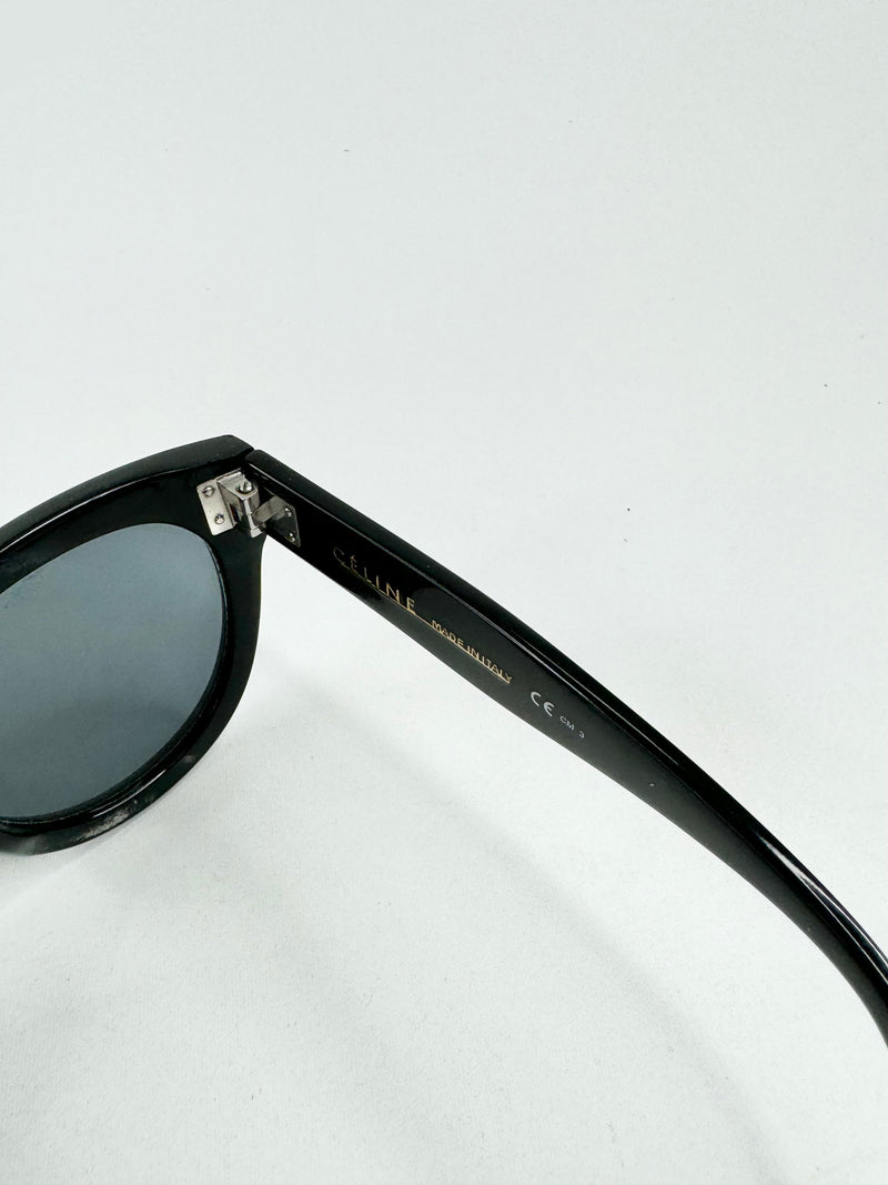 Celine Black Ovular Cat Eye Sunglasses