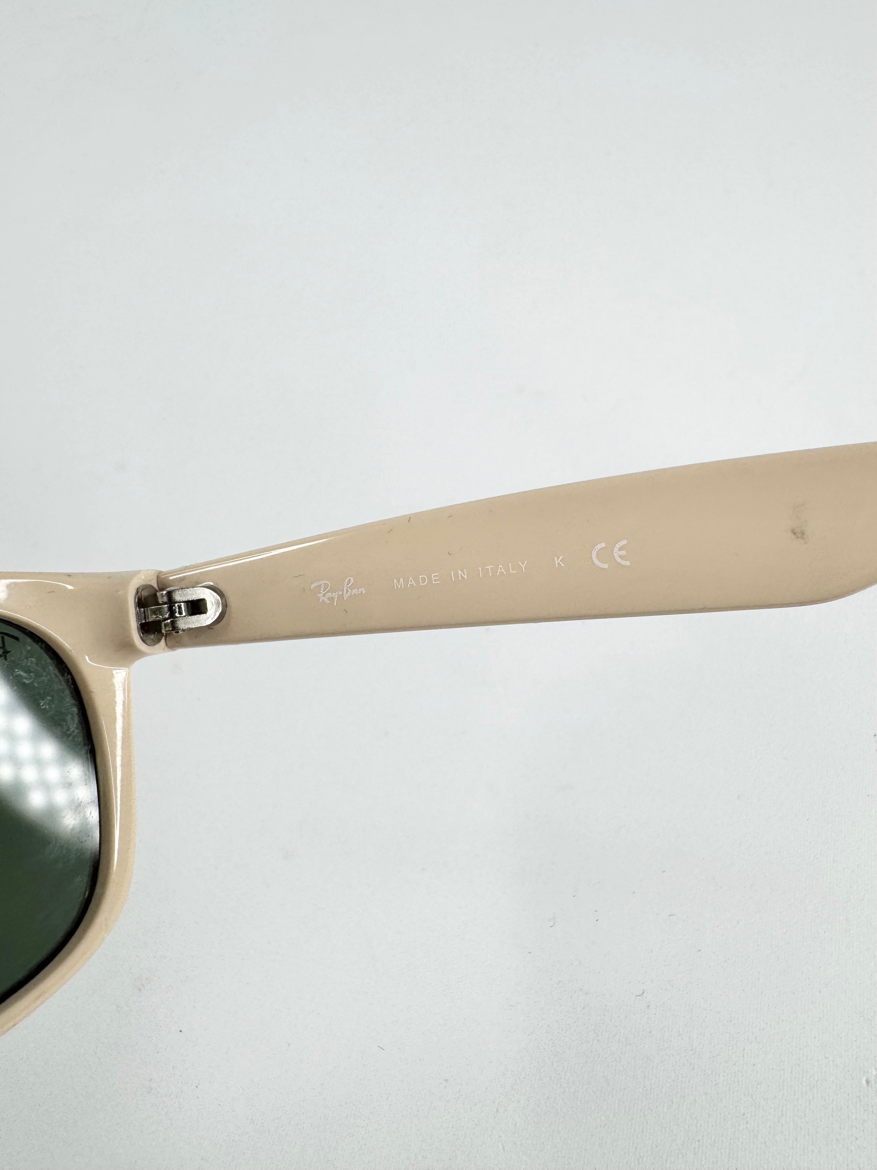 Ray Ban Black and Cream 'New Wayfarer' Sunglasses