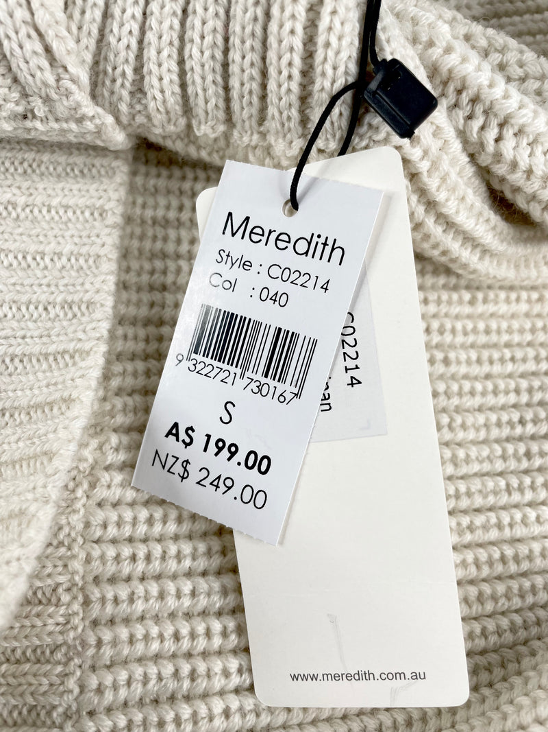 Meredith Marzipan Wool-Blend Knit Zip Up Sweater - AU8