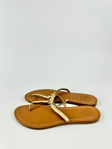 Tory Burch Metallic Gold Thongs  - EU40