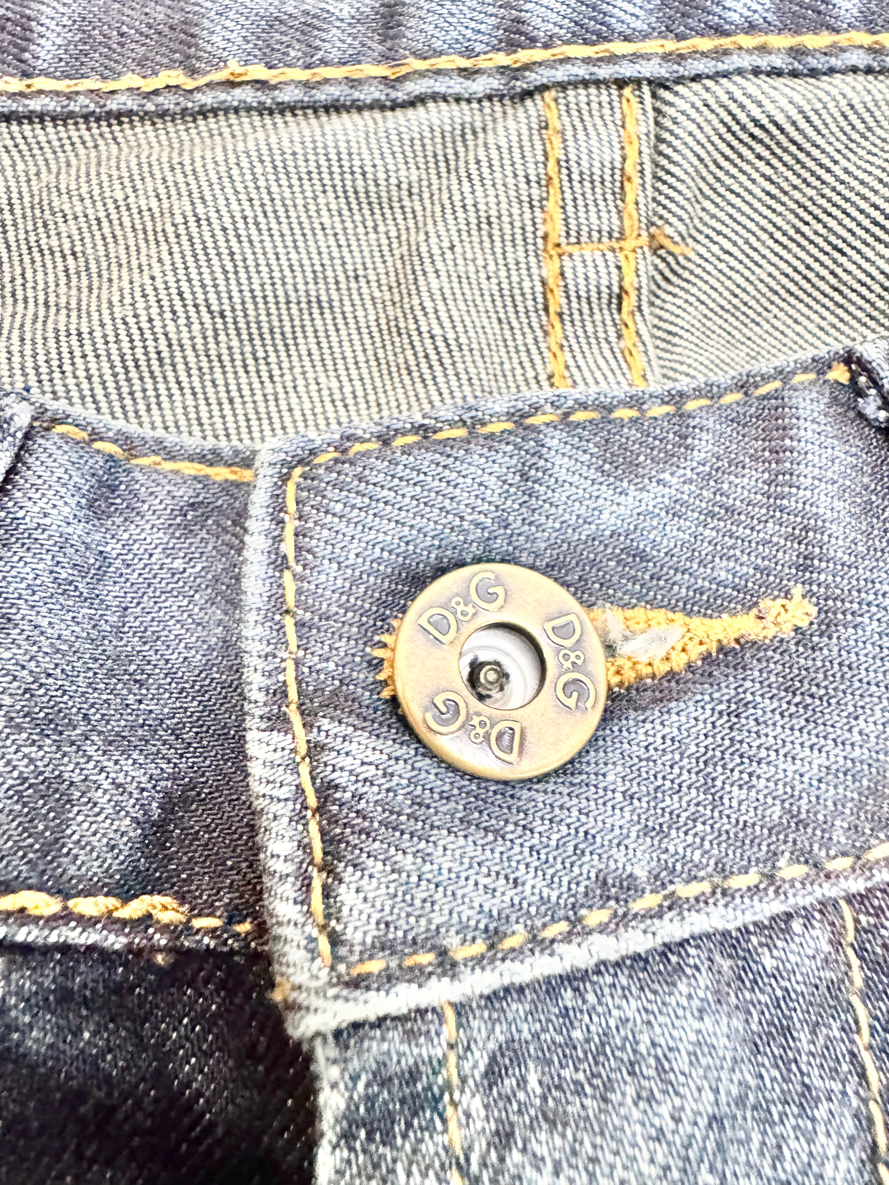 Dolce & Gabbana D&G Distressed Indigo Slim Leg Jeans - 30