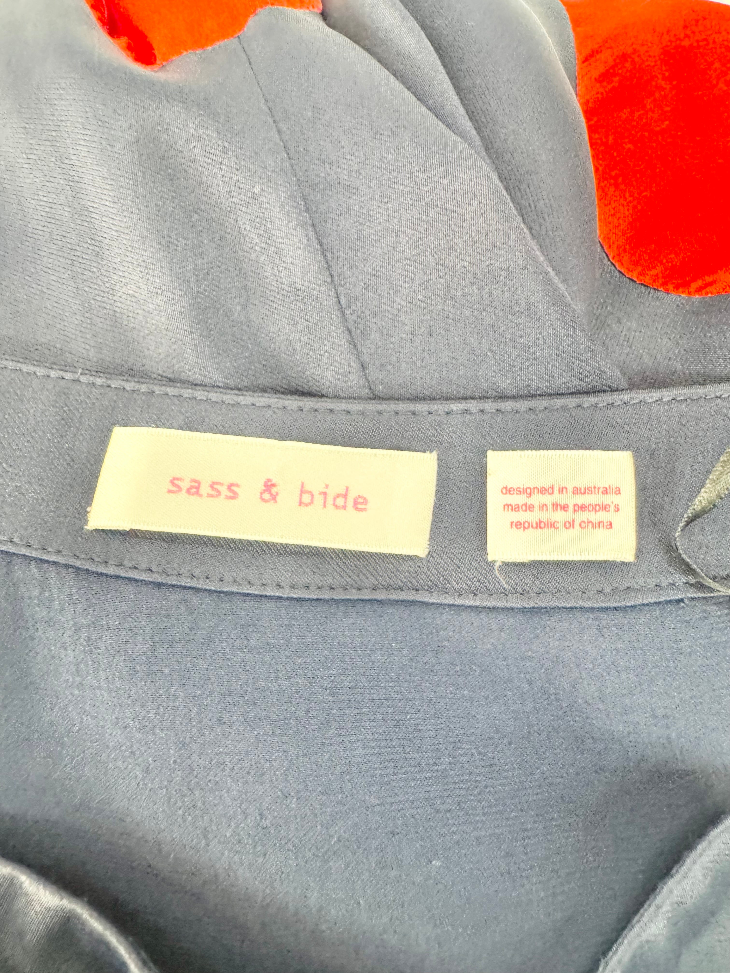 Sass & Bide Navy, Red & White Flared Maxi Skirt - AU8