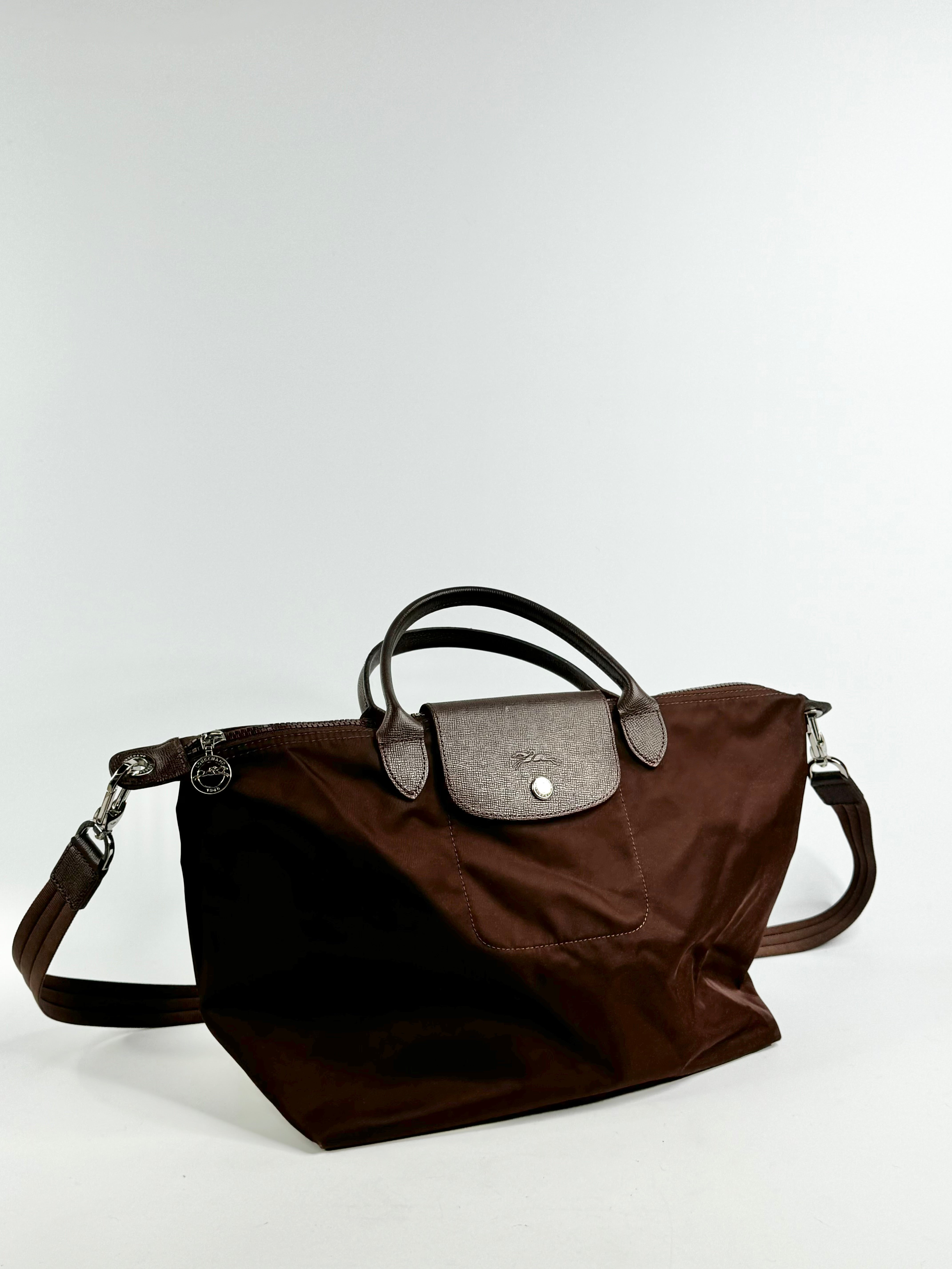 Longchamp Le Pliage Chocolate Brown Bag