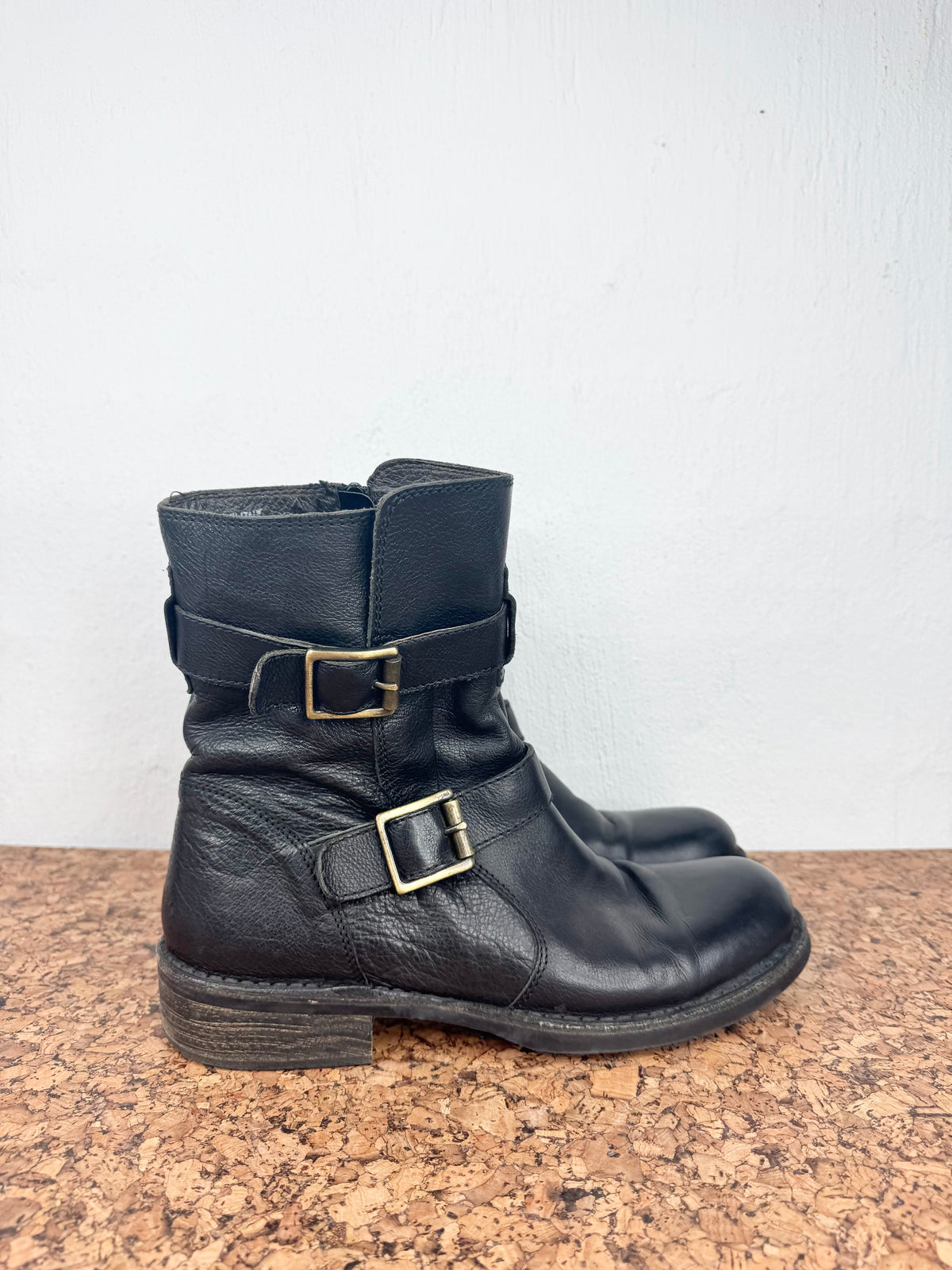 Vintage Co-Op by Barneys of New York Black Biker Style Boots - EU42/43