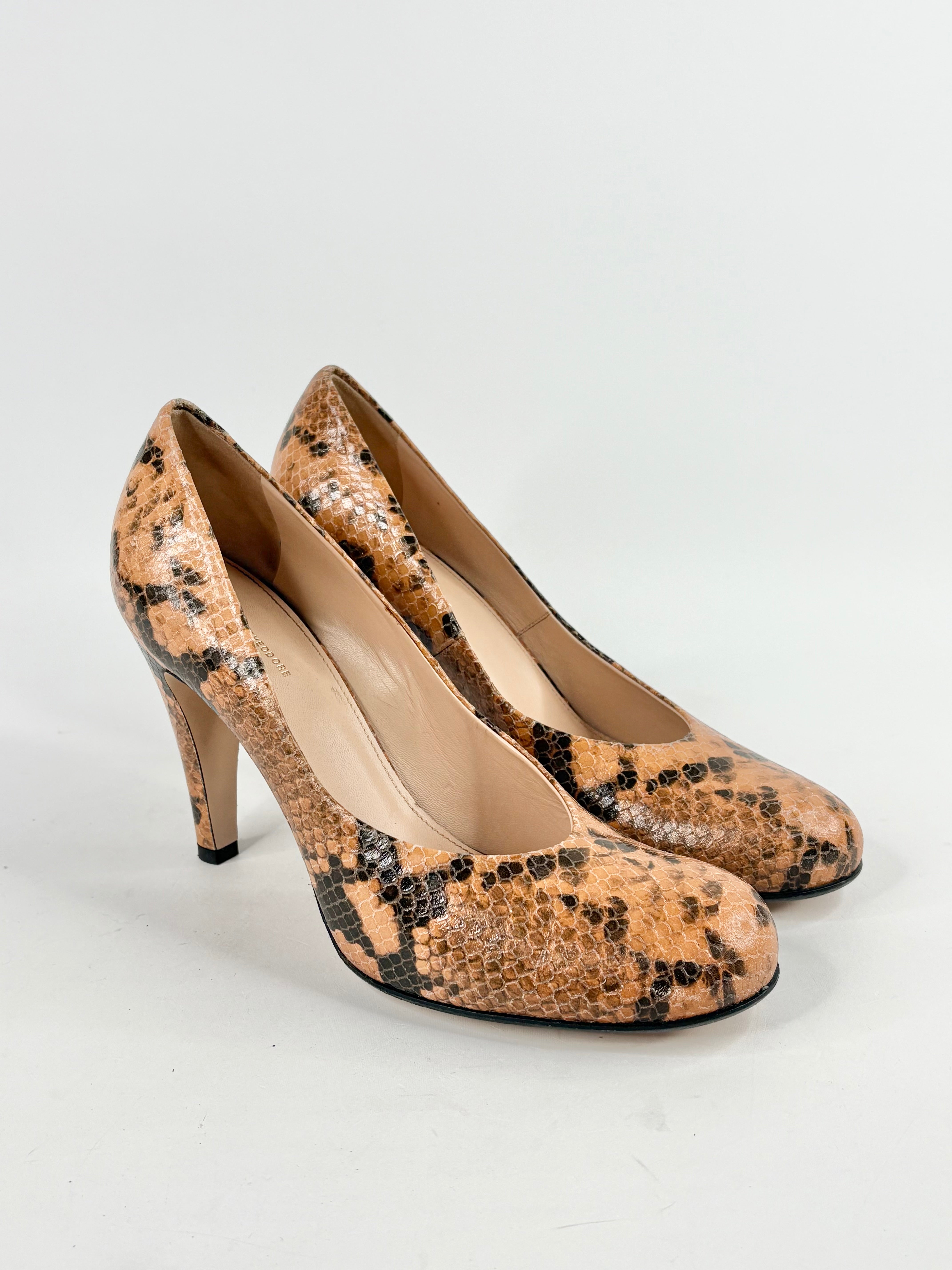 Scanlan Theodore Snake-Print Leather Pumps - EU41