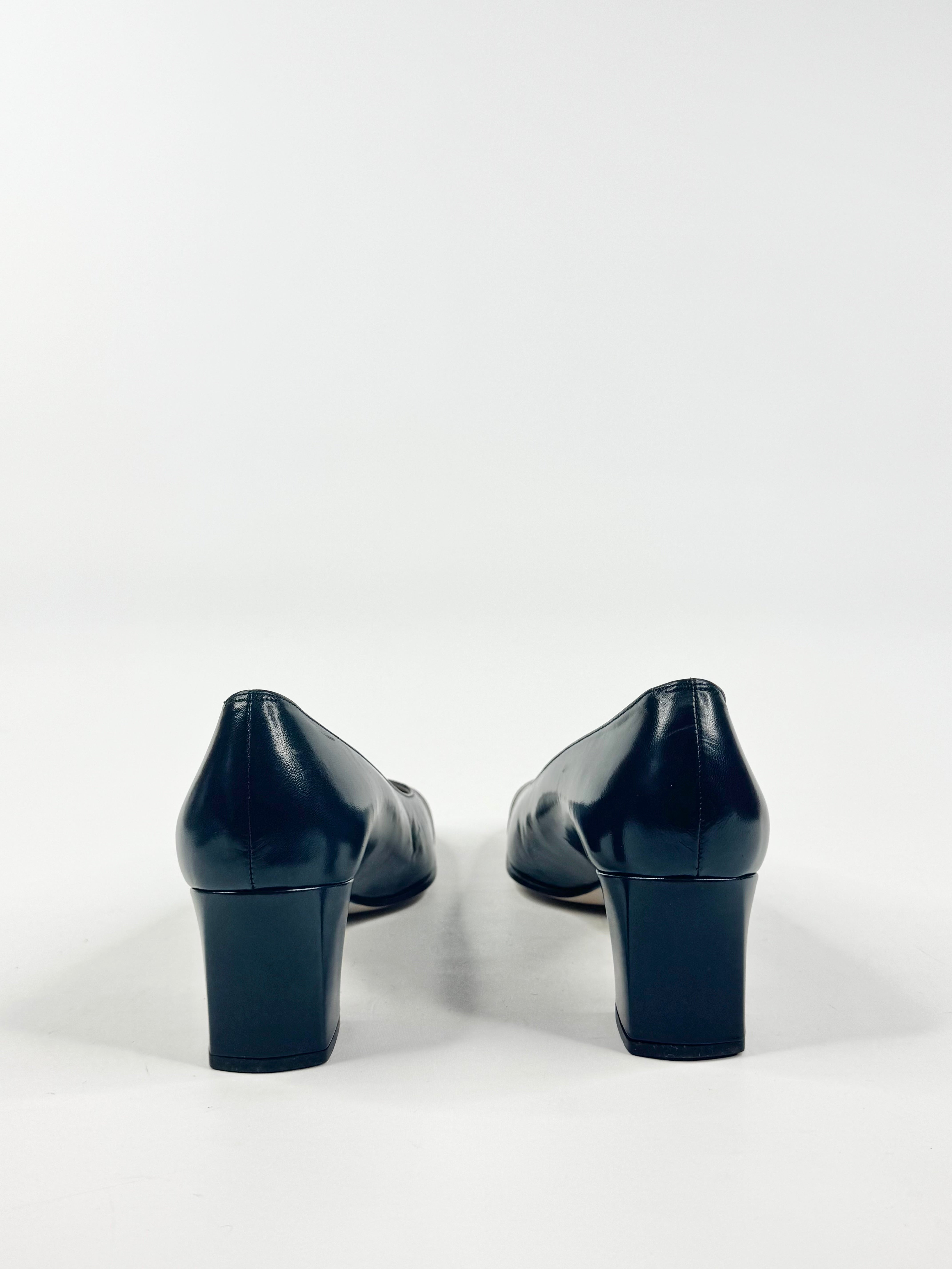 Bally Navy Striped Pumps - EU39