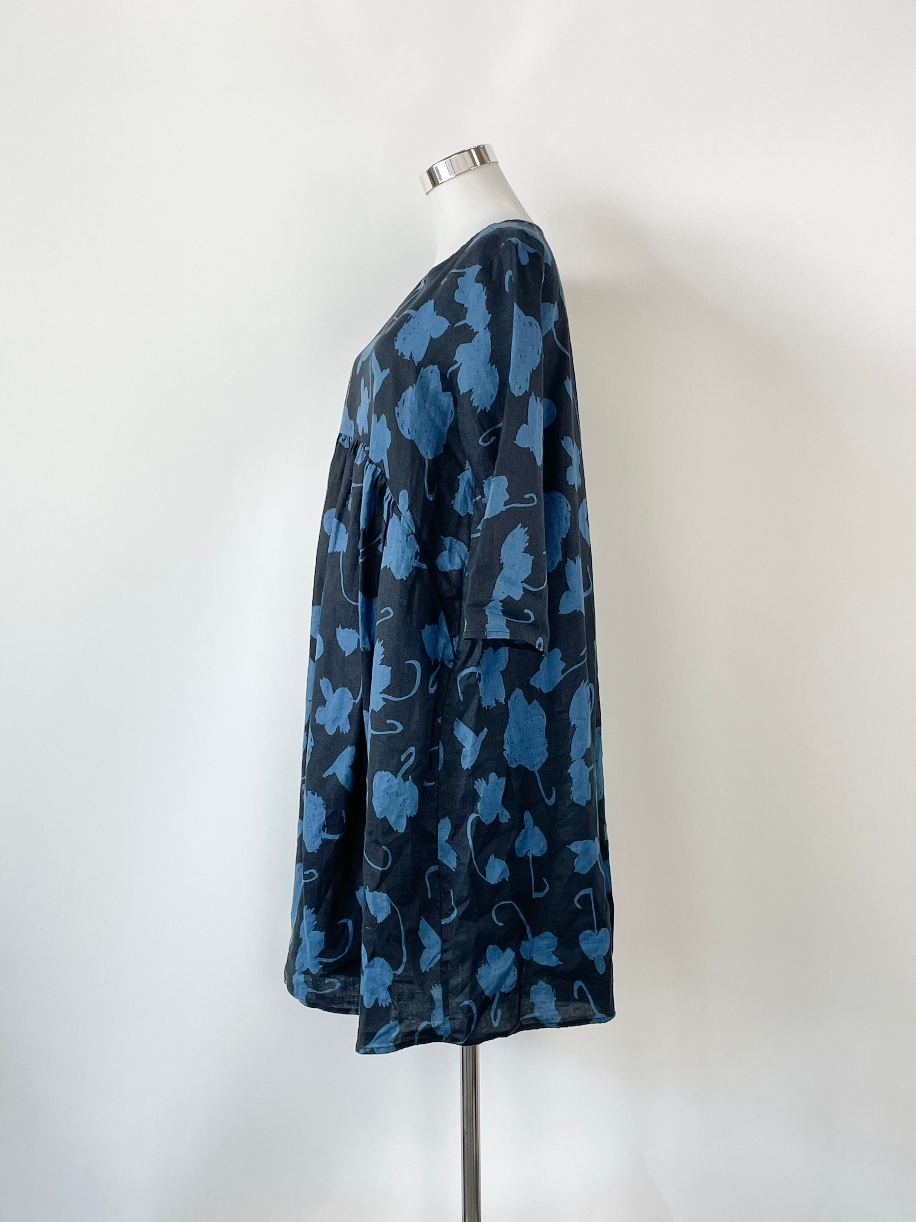 Gorman x Arts Project Australia AW21 Navy Blue Printed Smock Dress - AU6/8