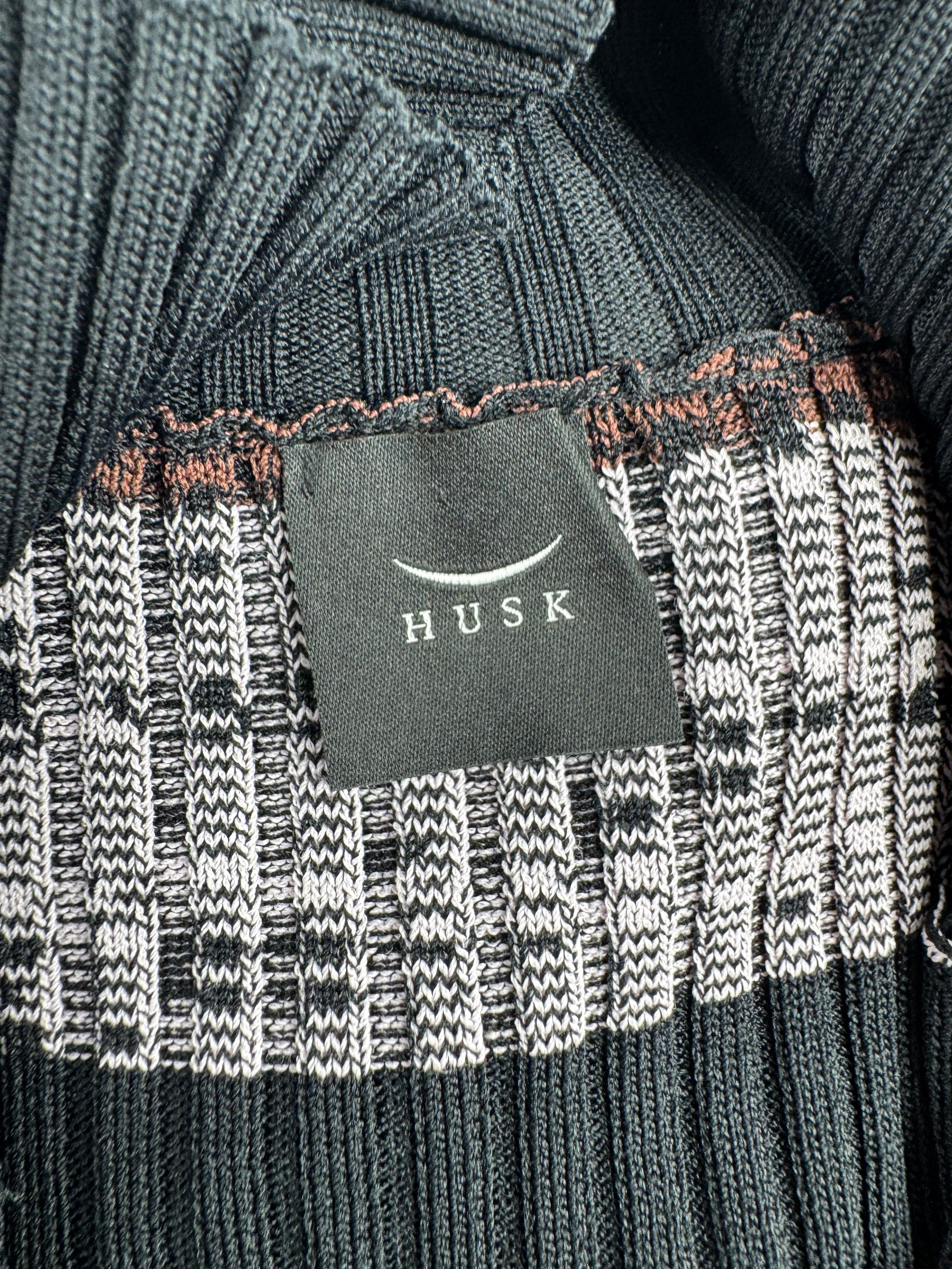 Husk Blue Silver Bronze & Black Striped Skivvy - AU8