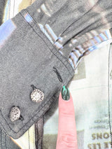 Jeans by Christian Lacroix Blue Fitted Photograph Shirt - AU6/8