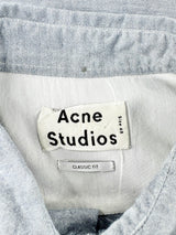 Acne Studios Blue Cotton Slim Fit Shirt - 48