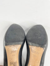 Gucci Black Leather 'GG' Pumps - EU38