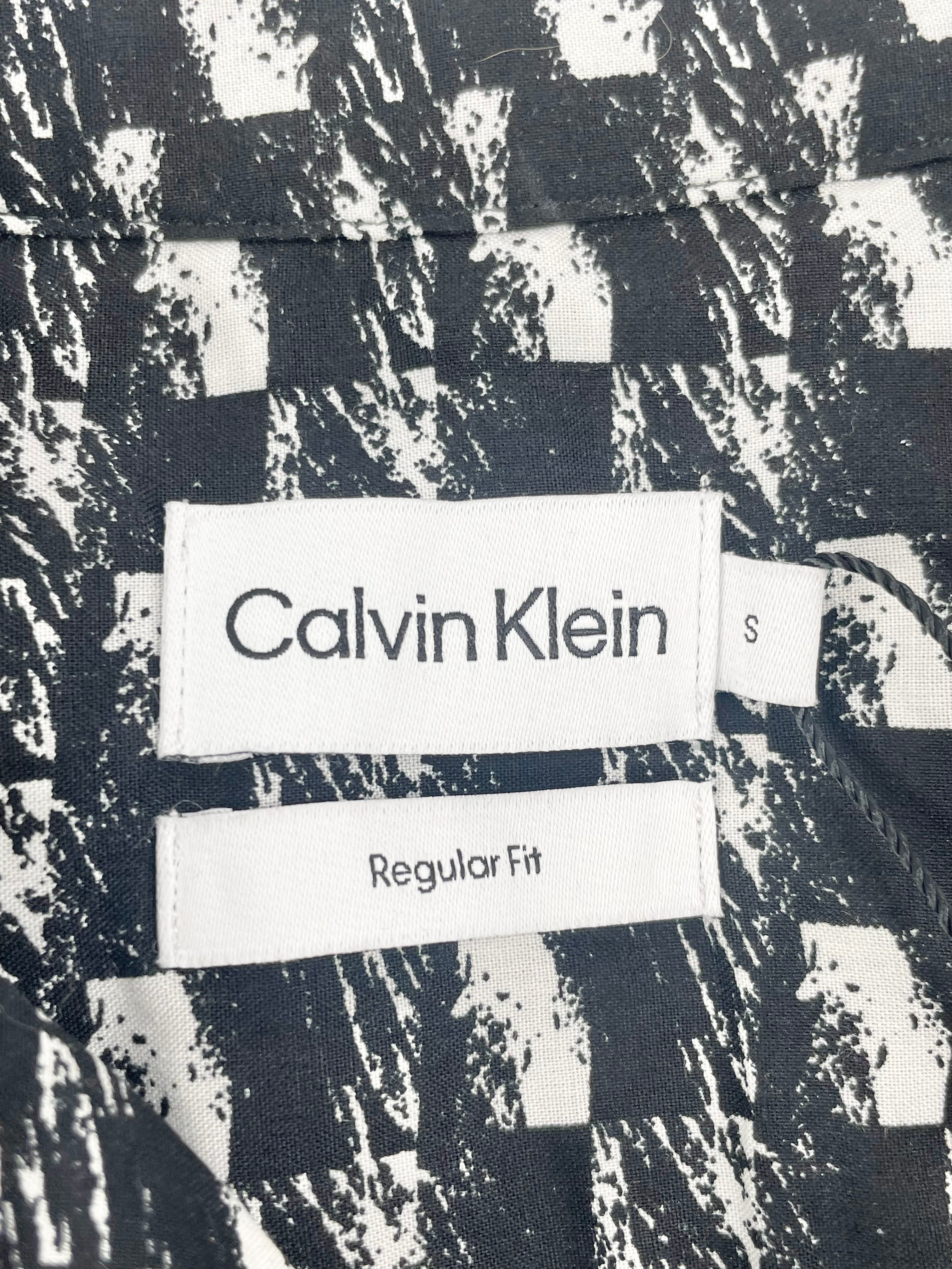 Calvin Klein Black & White 'Bowling' Short Sleeve Shirt - S